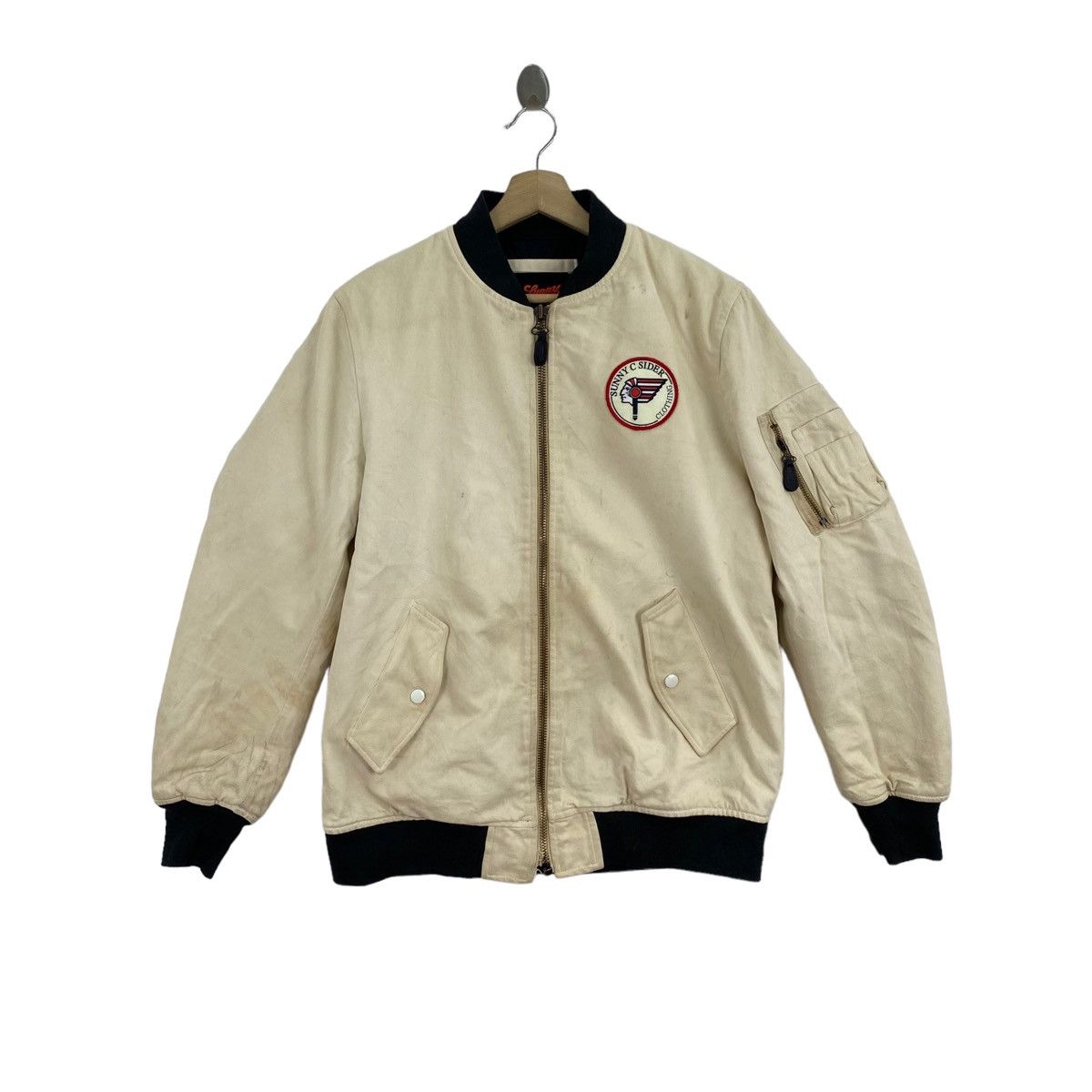 SUNNY C SIDER Clothing Embroidered Logo Multi Pockets Cream