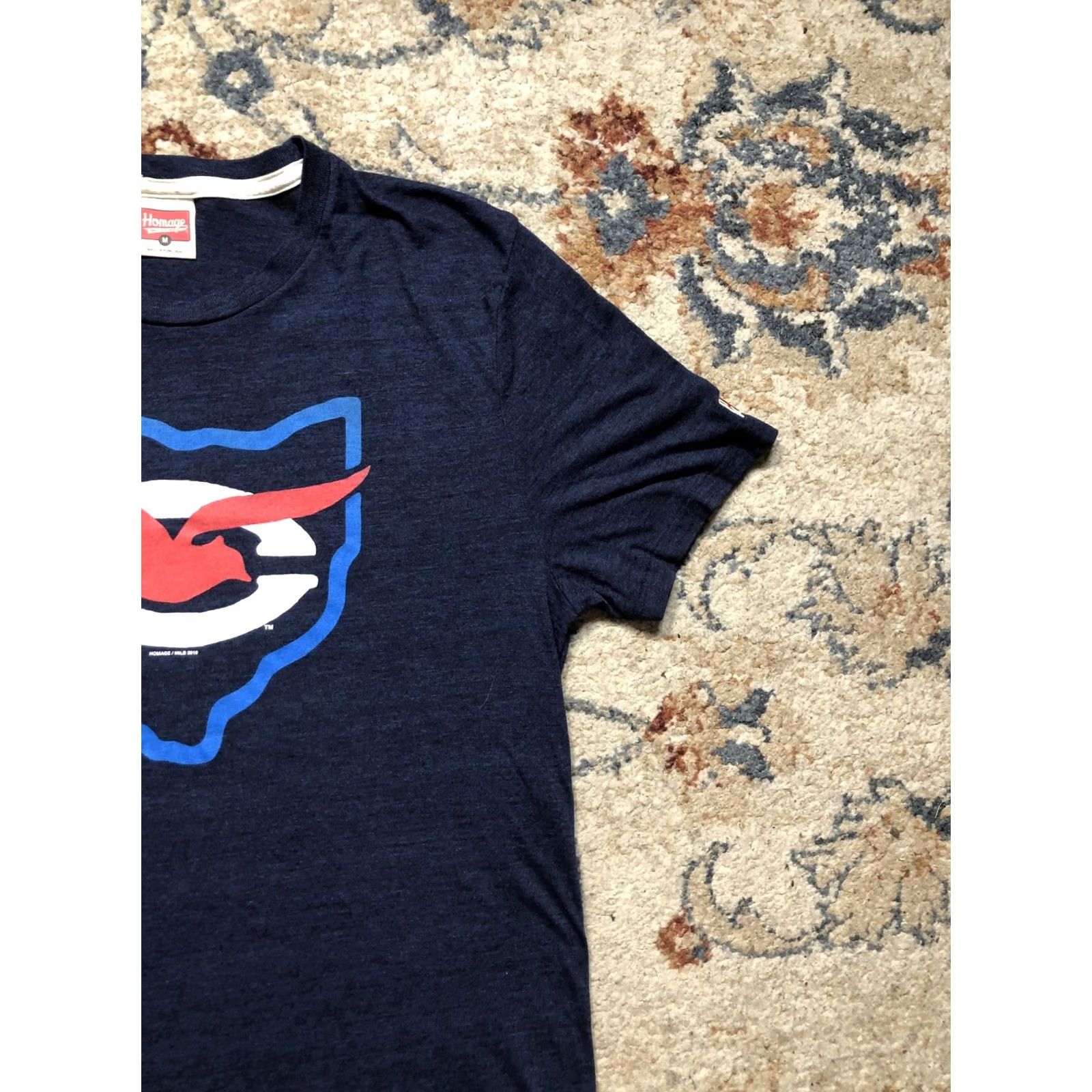 MLB Homage Shirt Mens M Blue Cleveland Guardians Medium Navy Ohio Logo Tee Graphic MLB Size US M / EU 48-50 / 2 - 4 Thumbnail