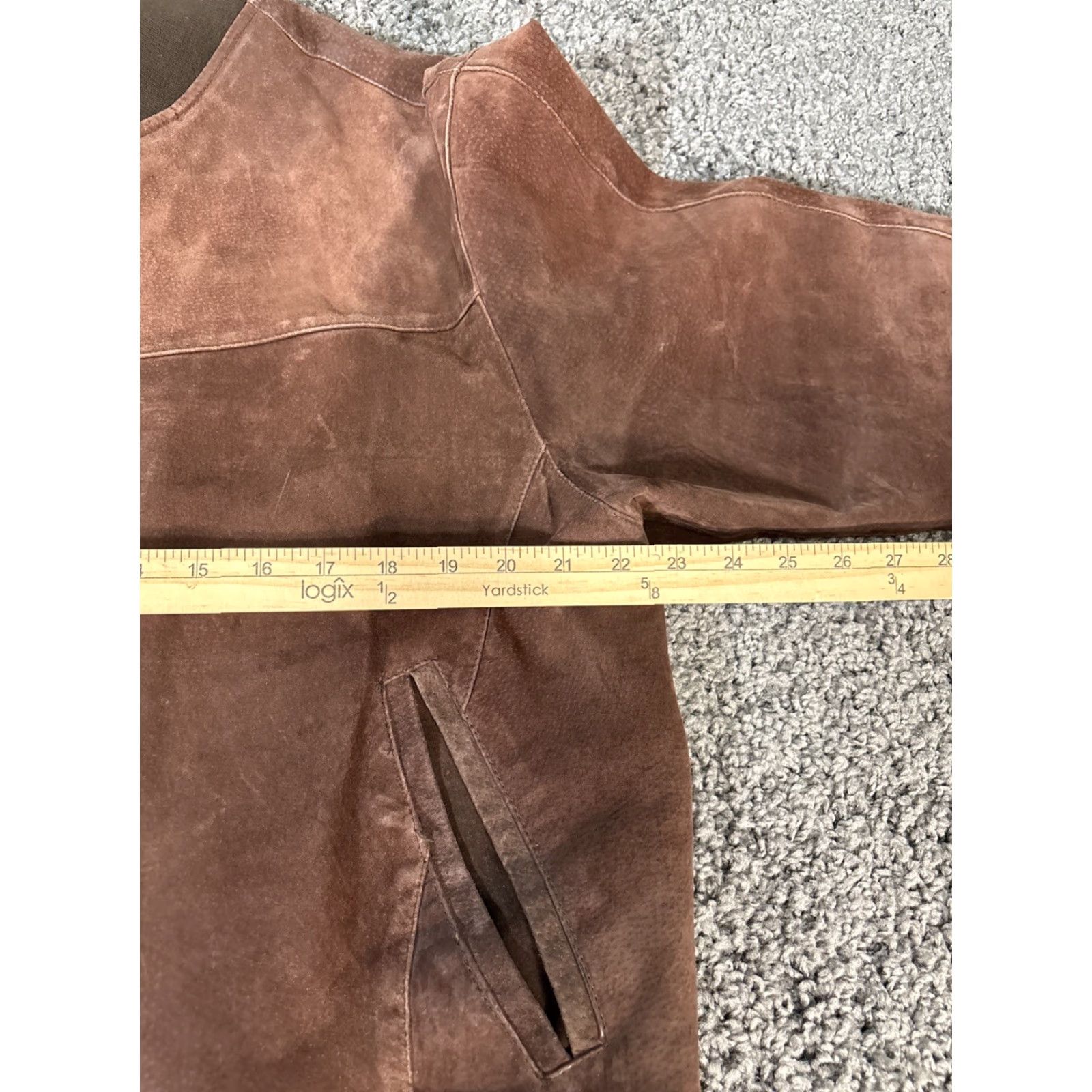 Industrie VINTAGE Pacific Industries Suede Leather Jacket Bomber Mens M Brown Distressed Leather Lining Zip Sleeve Wear Size US M / EU 48-50 / 2 - 3 Thumbnail