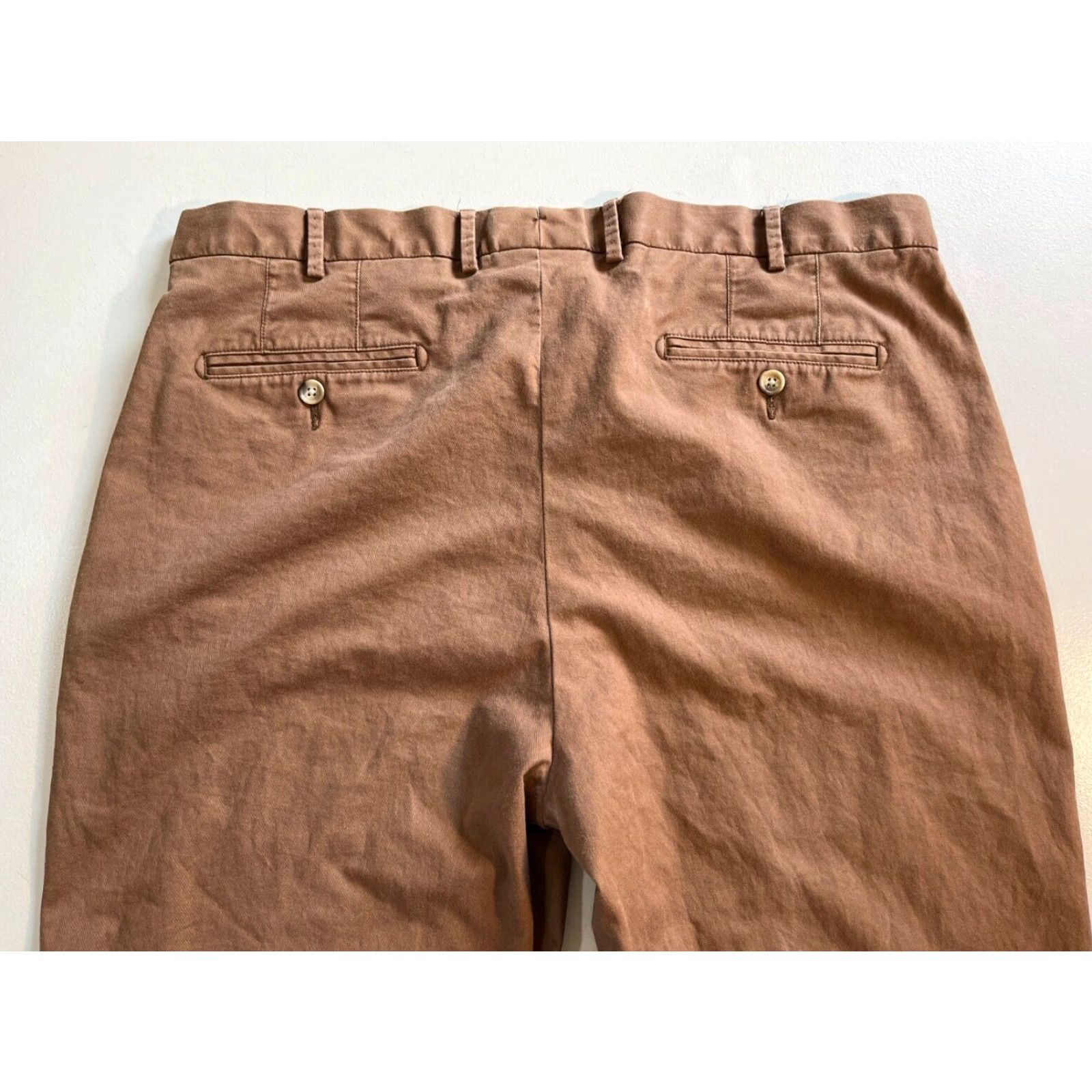 Peter Millar Peter Millar Men's Flat Front Pants Sz 38x35 Twill Chino Brown Cotton Blend Regular Inseam 35in 97% Pima Cotton 3% Spandex Shorts? Size US 38 / EU 54 - 5 Thumbnail
