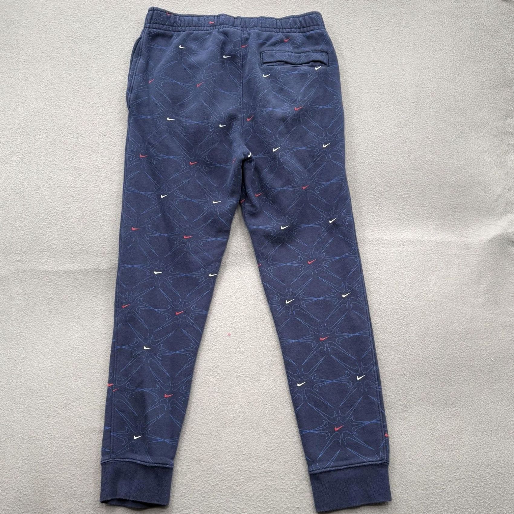 Nike Nike Jogger Pants Men S Blue Geometric Pattern Cotton Drawstring Athletic Size US 29 - 2 Thumbnail