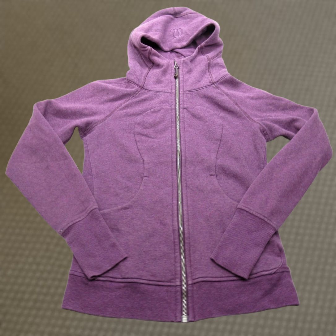 Lululemon Lululemon Athletica Scuba Hoodie Womens 6 Purple Fleece Full Zip Thumbholes Size M / US 6-8 / IT 42-44 - 1 Thumbnail
