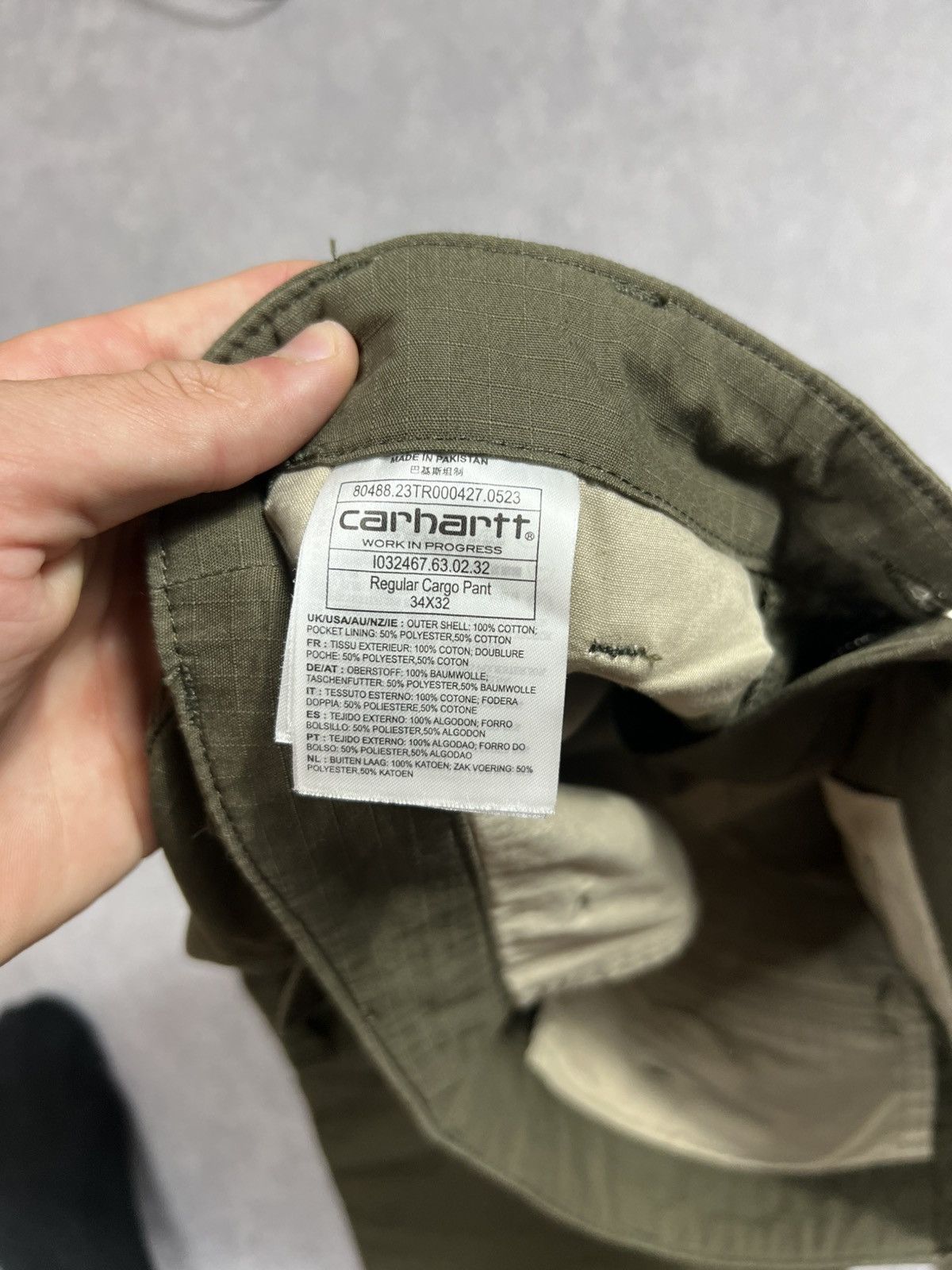 Carhartt Vintage Carhartt Cargo Green Pants Faded Thrashed HYPE Size US 34 / EU 50 - 7 Thumbnail