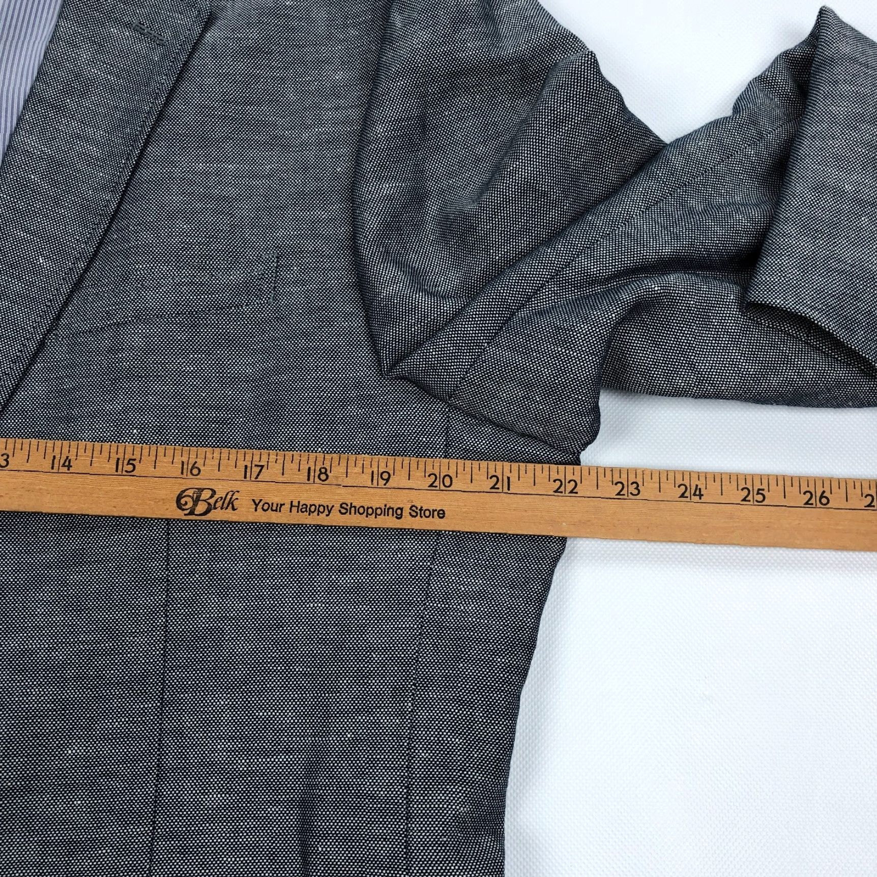 Banana Republic Banana Republic Blazer Jacket Sport Coat 2 Piece Gray Birdseye Linen Blend 44 Regular Men Mens Jacket Suit Office Career Casual Vintage No Size 44R - 6 Thumbnail