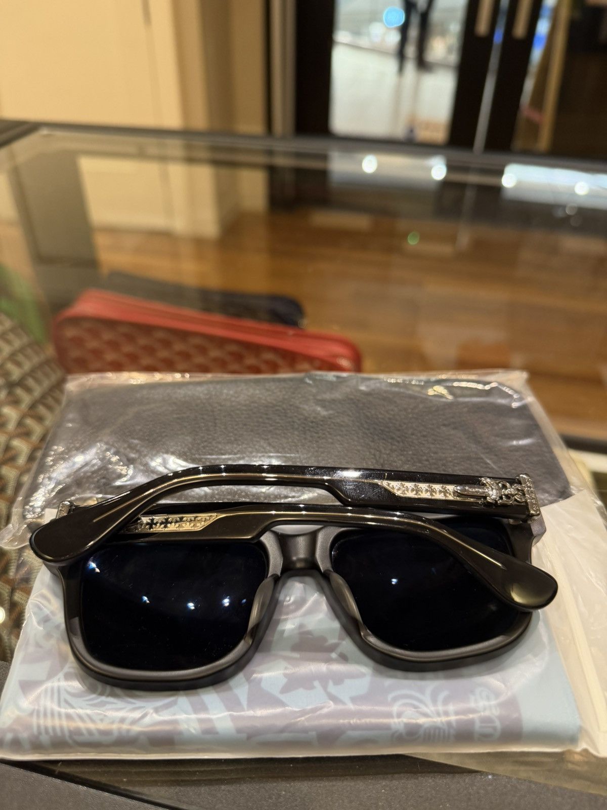 Chrome Hearts Chrome Hearts Box Officer Sunglasses Size ONE SIZE - 10 Thumbnail