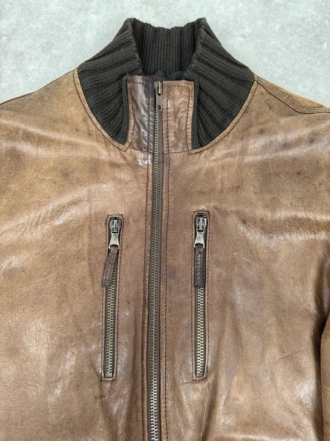 Daniele Alessandrini 2000s Daniele Alessandrini Brown Leather Jacket Size US M / EU 48-50 / 2 - 5 Thumbnail