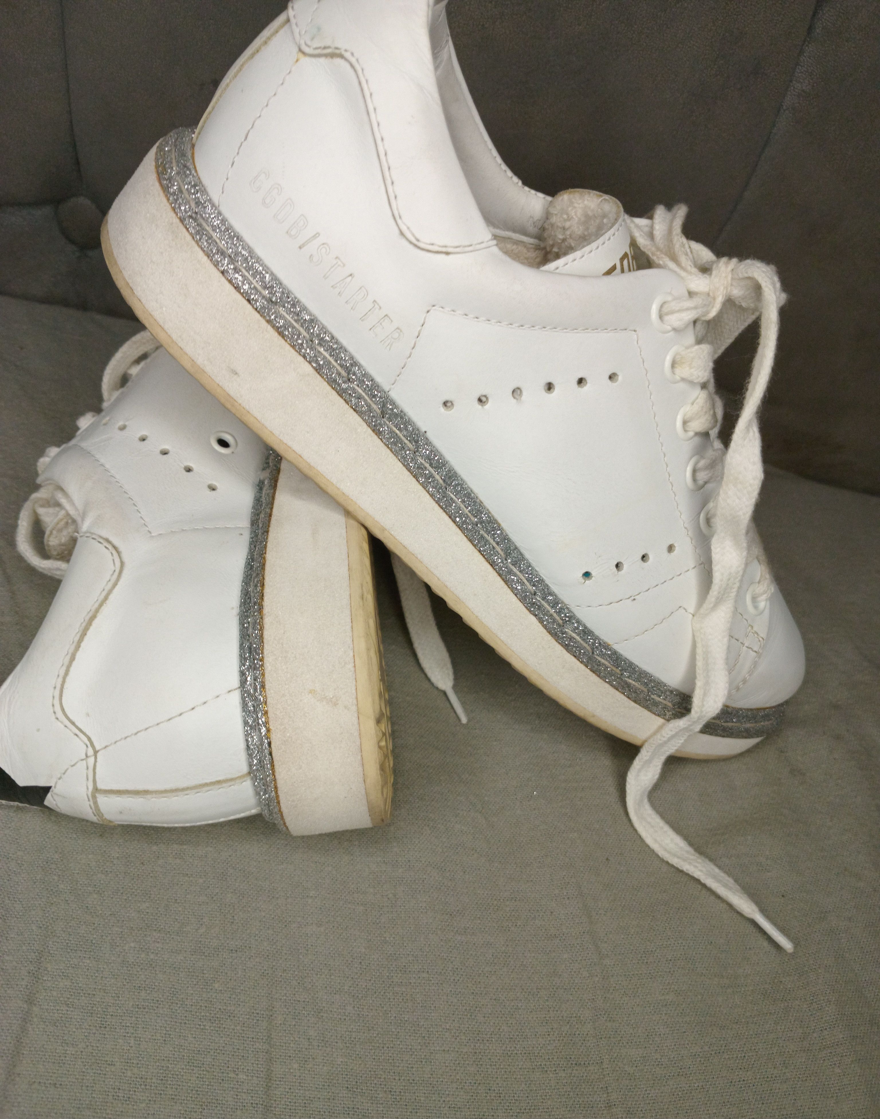 Golden Goose Golden Goose Starter glitter trimmed sneakers. Size US 5 / IT 35 - 2 Thumbnail