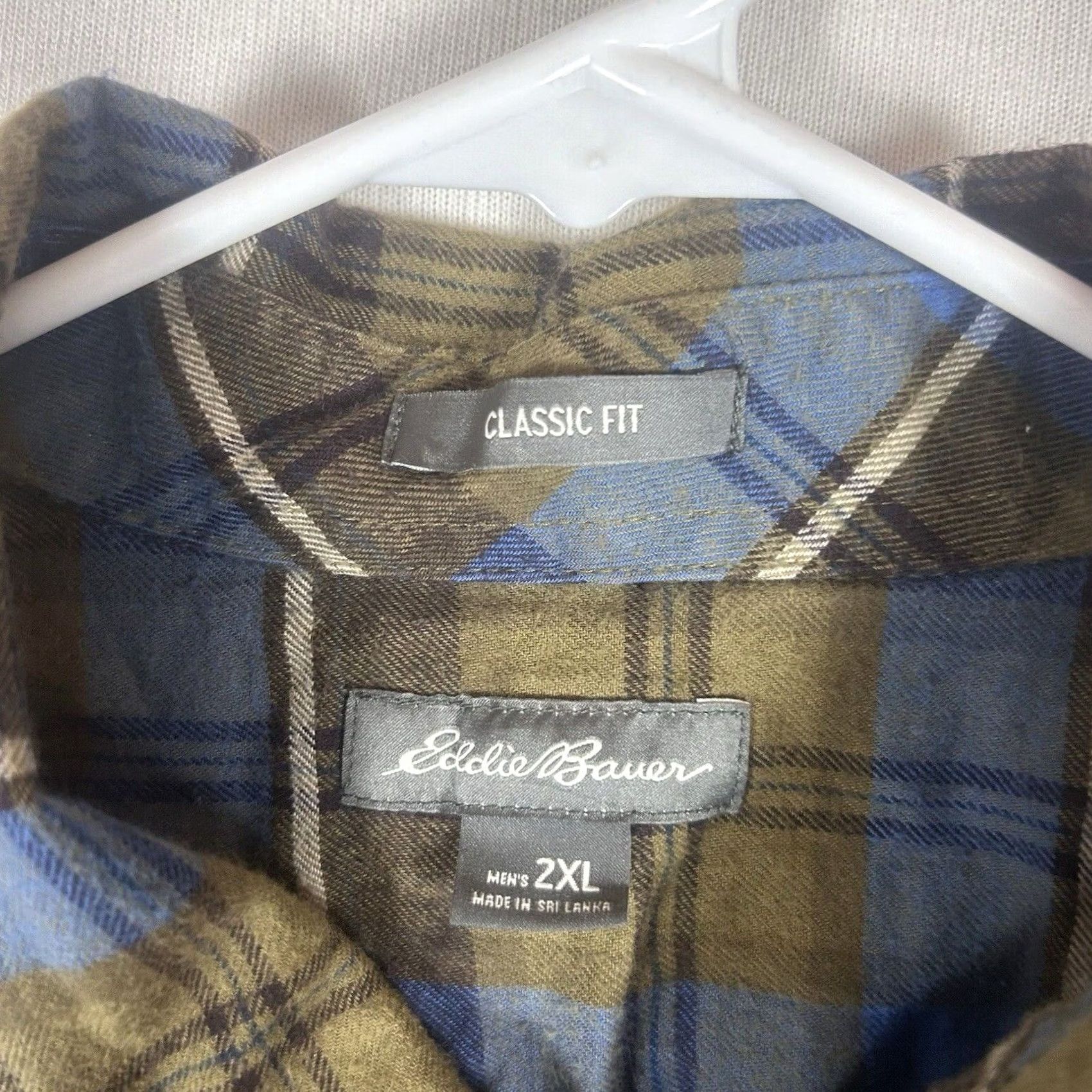 Eddie Bauer Eddie Bauer Mens 2XL Button Up Shirt Plaid Flannel Classic Fit Long Sleeve L/S Size US XXL / EU 58 / 5 - 3 Thumbnail