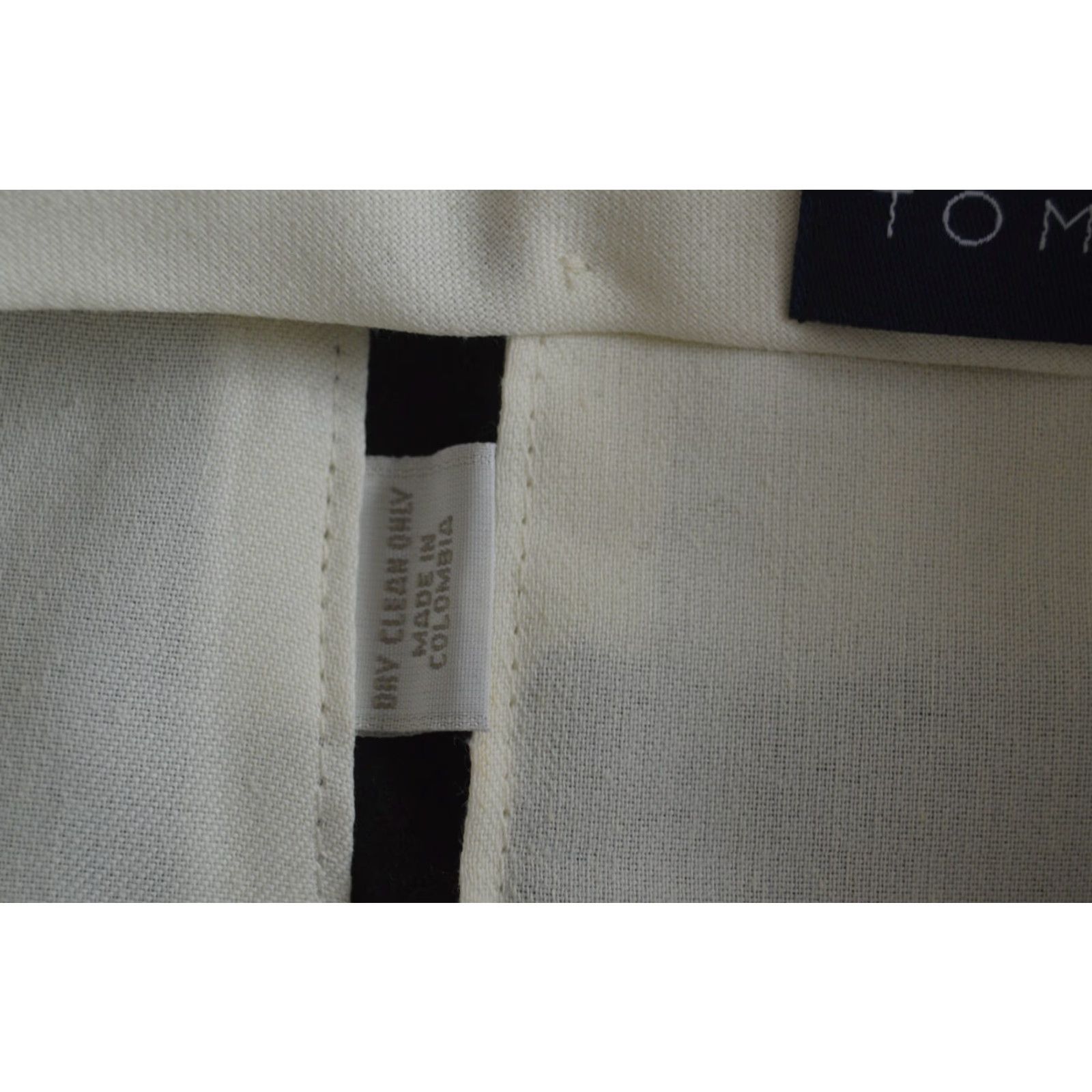 Tommy Hilfiger Tommy Hilfiger Men's Black Dress Pants 40W 30L Wool - Pants, Regular, 40, Black, Wool, Pleated Front, Dress, Logo, Preppy, USA, Mens Size US 40 / EU 56 - 6 Thumbnail