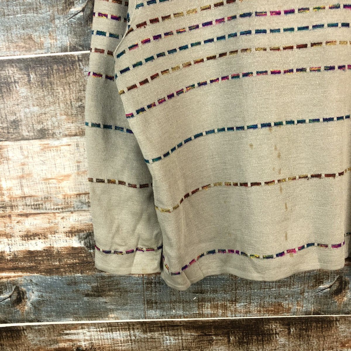 Homespun Knitwear × Japanese Brand DL Japanese Brand stripe Brown Knitwear #C438 Size US S / EU 44-46 / 1 - 7 Thumbnail