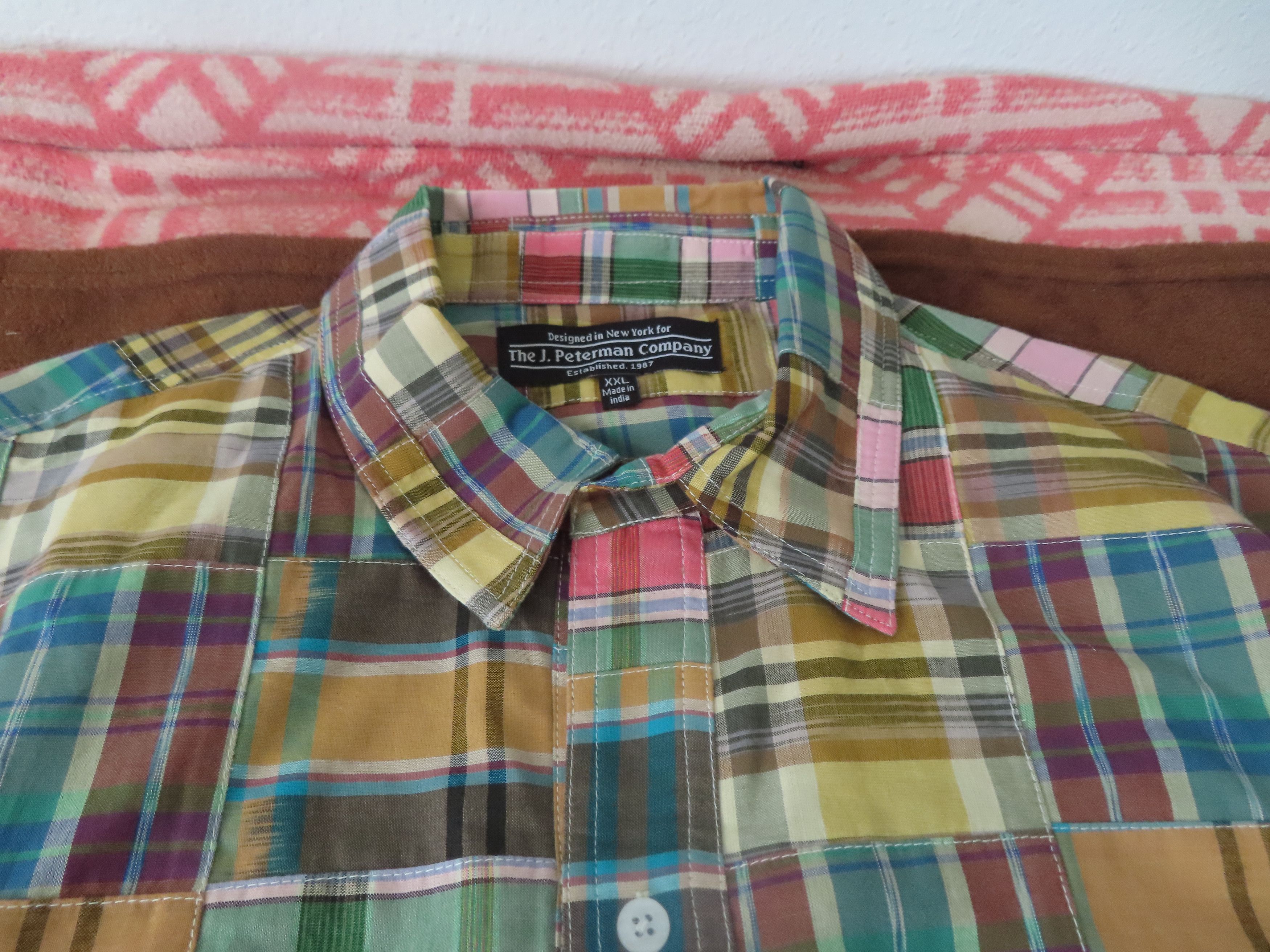 Designer × J. Peterman J Peterman Men's Shirt 2XL Plaid Madras Patchwork Outdoor Size US XXL / EU 58 / 5 - 4 Thumbnail