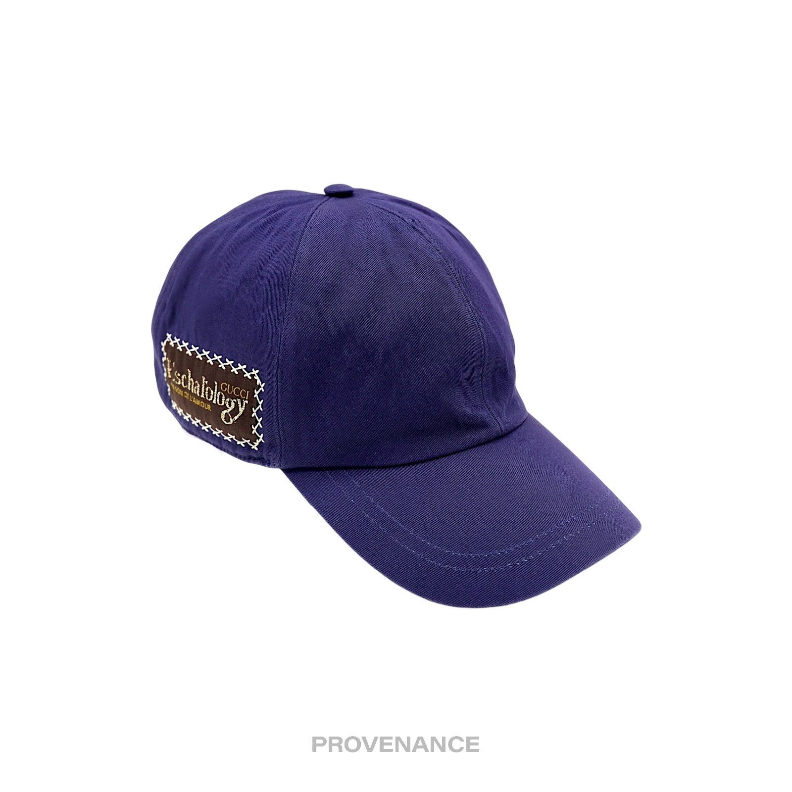 Gucci 🔴 Gucci Eschatology Patch Logo Hat Cap - Blue Size ONE SIZE - 1 Thumbnail