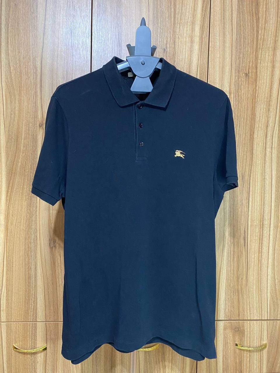 Crazy Vintage Burberry Brit Black Essential Polo Tee Shirt