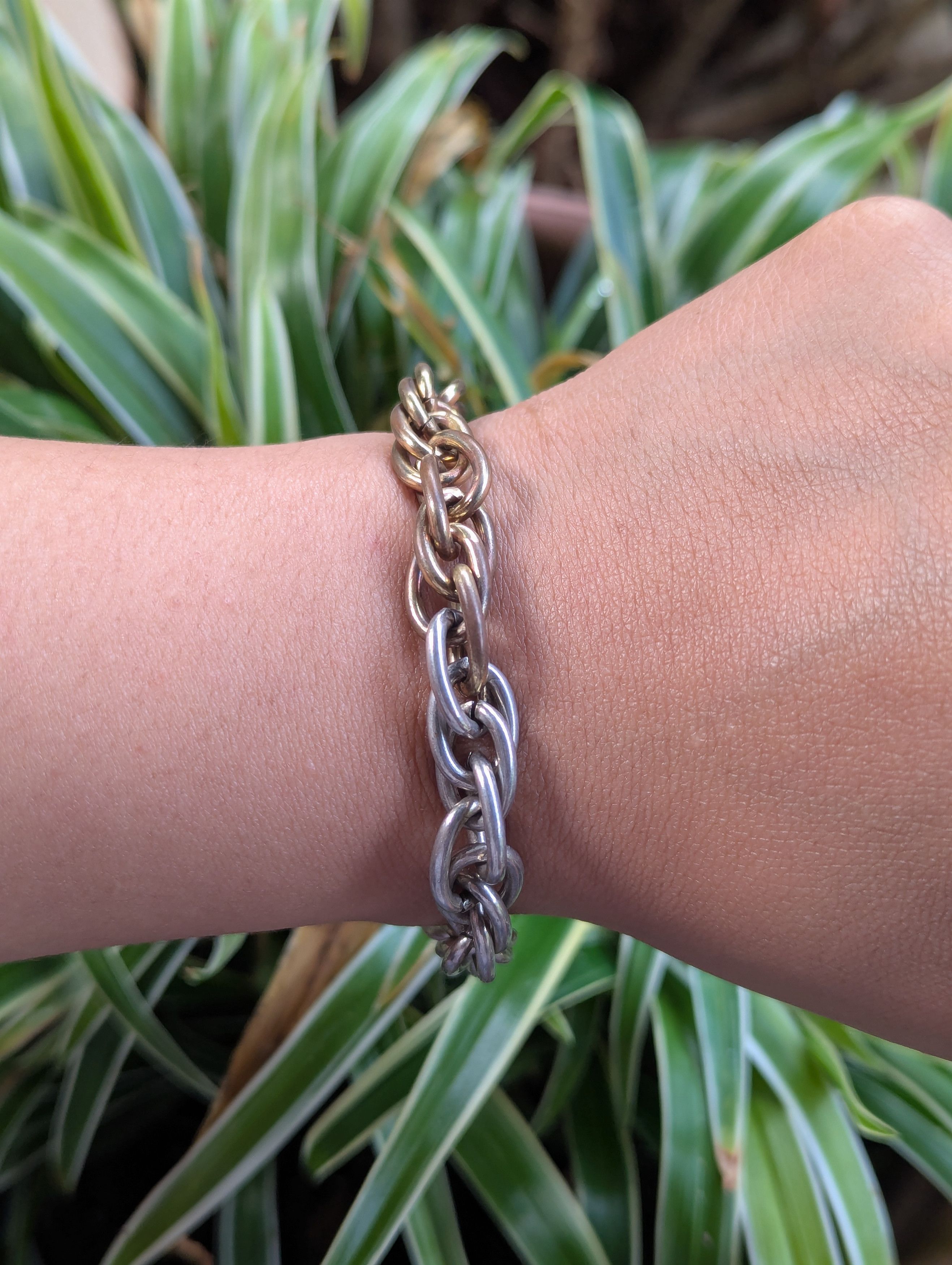 Jewelry Philippe Audibert Paris Twist Rope Chain Bracelet 2 Tone Size ONE SIZE - 2 Thumbnail