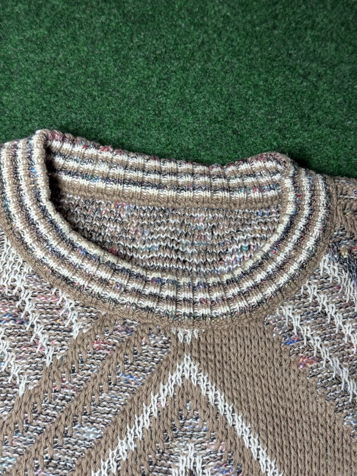Vintage Vintage 90s Abstract Knit Pullover Coogi Style Sweater Size US L / EU 52-54 / 3 - 3 Thumbnail