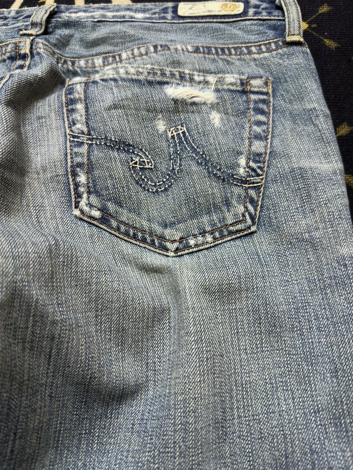 Vintage Adriano Goldschmied Ripped Grunge Distressed Denim