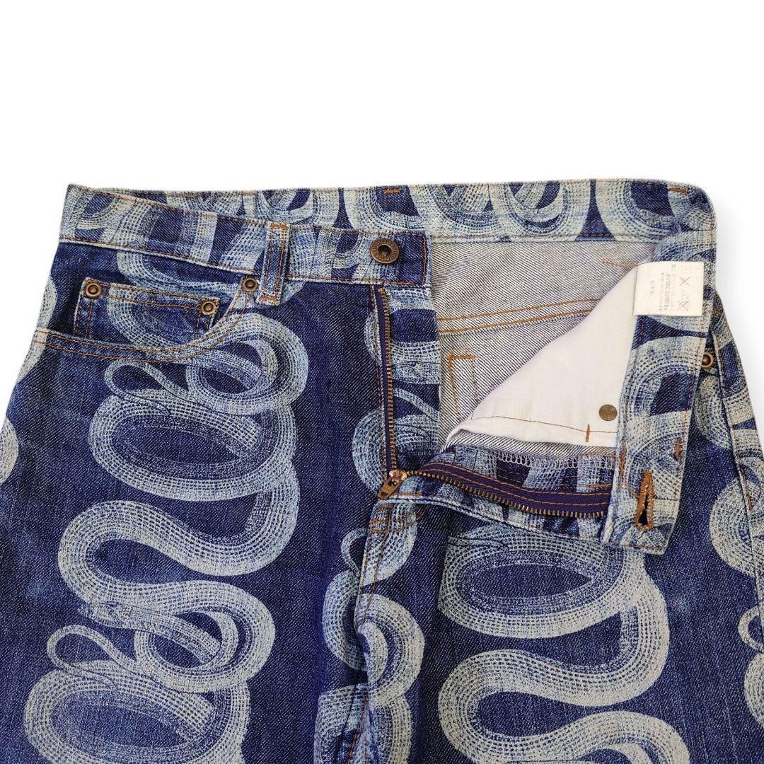 Hysteric Glamour HYSTERICS 90s Snake Python Vintage Cotton Denim Blue US 28 Size 28" / US 6 / IT 42 - 4 Thumbnail