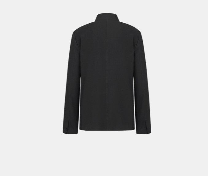 o1w1db10425 493C214 Officer Collar Jacket in Black