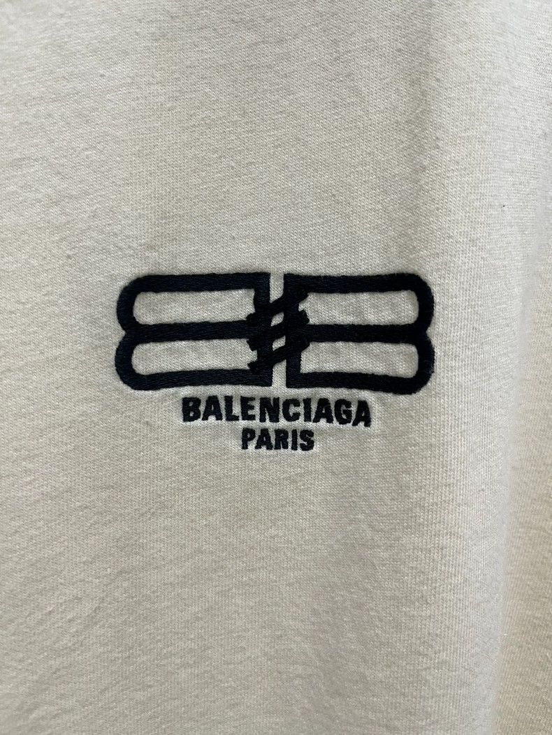 Balenciaga Balenciaga Beige BB embroidered slogan logo short sleeve Size US M / EU 48-50 / 2 - 3 Thumbnail