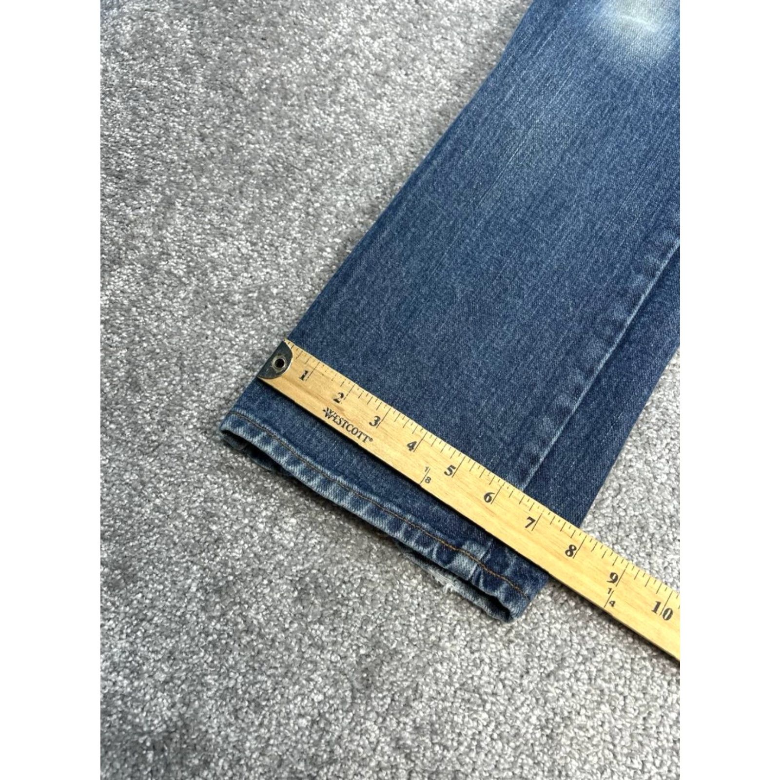 Denime Roundhouse Jeans Mens 30 Blue Denim Cotton Slim Fit Mid Rise Straight Leg 30x30 Size US 30 / EU 46 - 6 Thumbnail