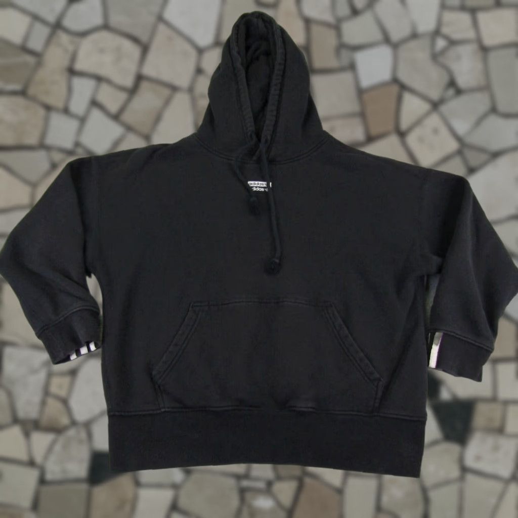 Adidas VINTAGE adidas Hoodie Pullover Sweatshirt Womens Small Black Casual Activewear Oversized Logo 90s Womens Size S / US 4 / IT 40 - 1 Thumbnail
