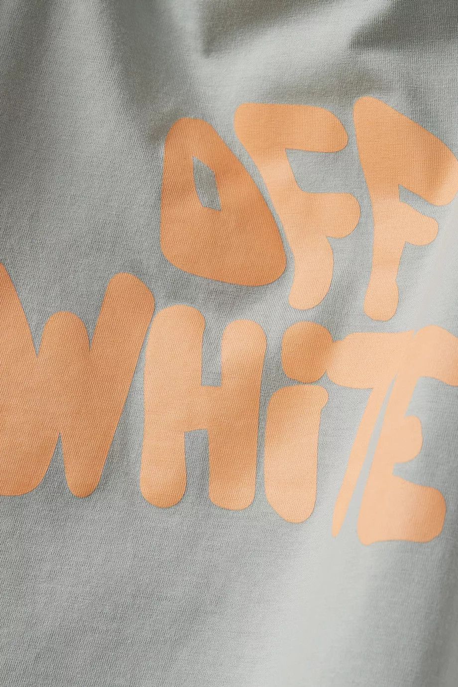 Off-White o1y1225 Crewneck T-Shirt in Light Gray/Orange Size M / US 6-8 / IT 42-44 - 3 Thumbnail