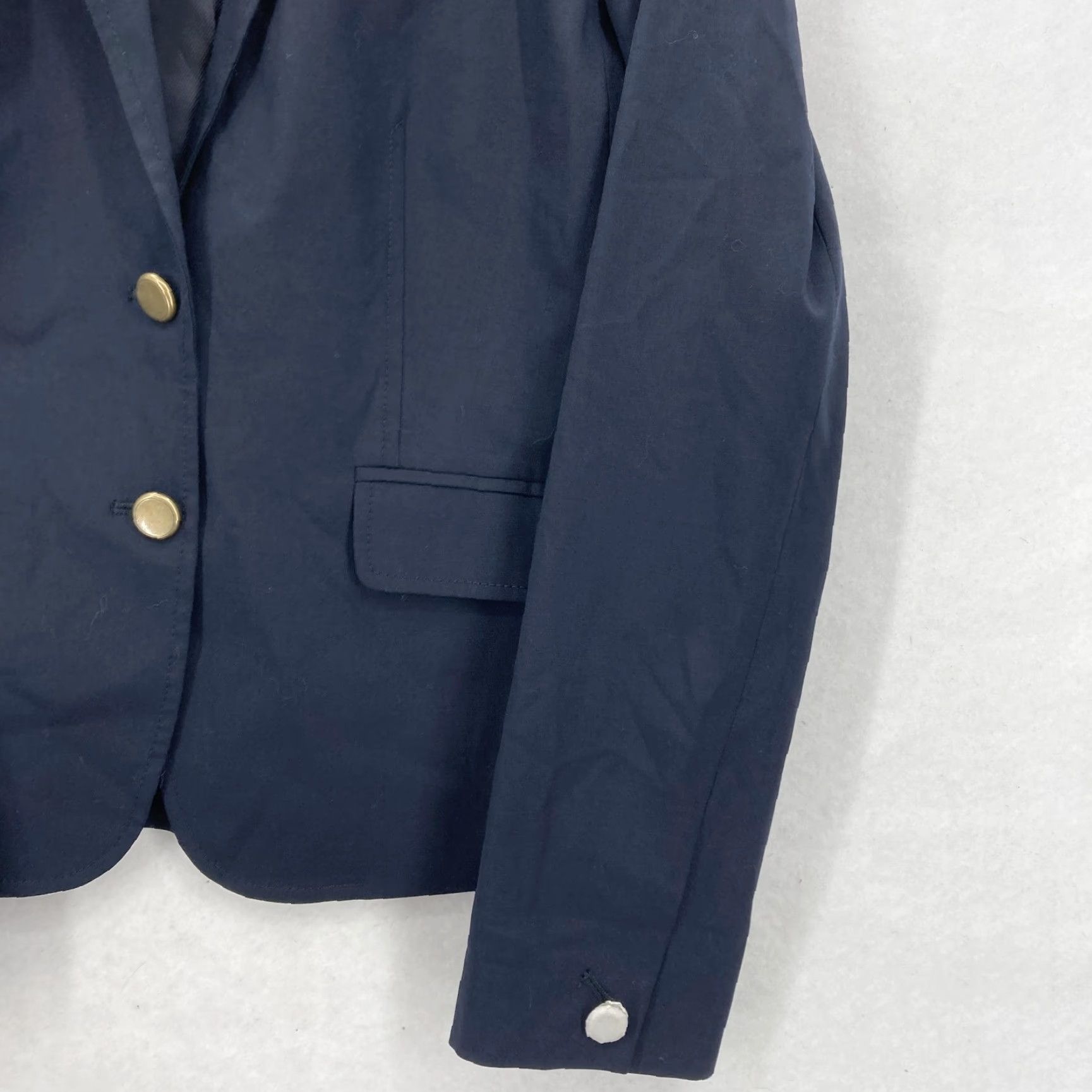 Gap Gap Blazer Womens 6 Navy Wool Blend 2 Button Lined Tailored Jacket Office Work Ladies Long Sleeve Regular Fit Size M / US 6-8 / IT 42-44 - 3 Thumbnail