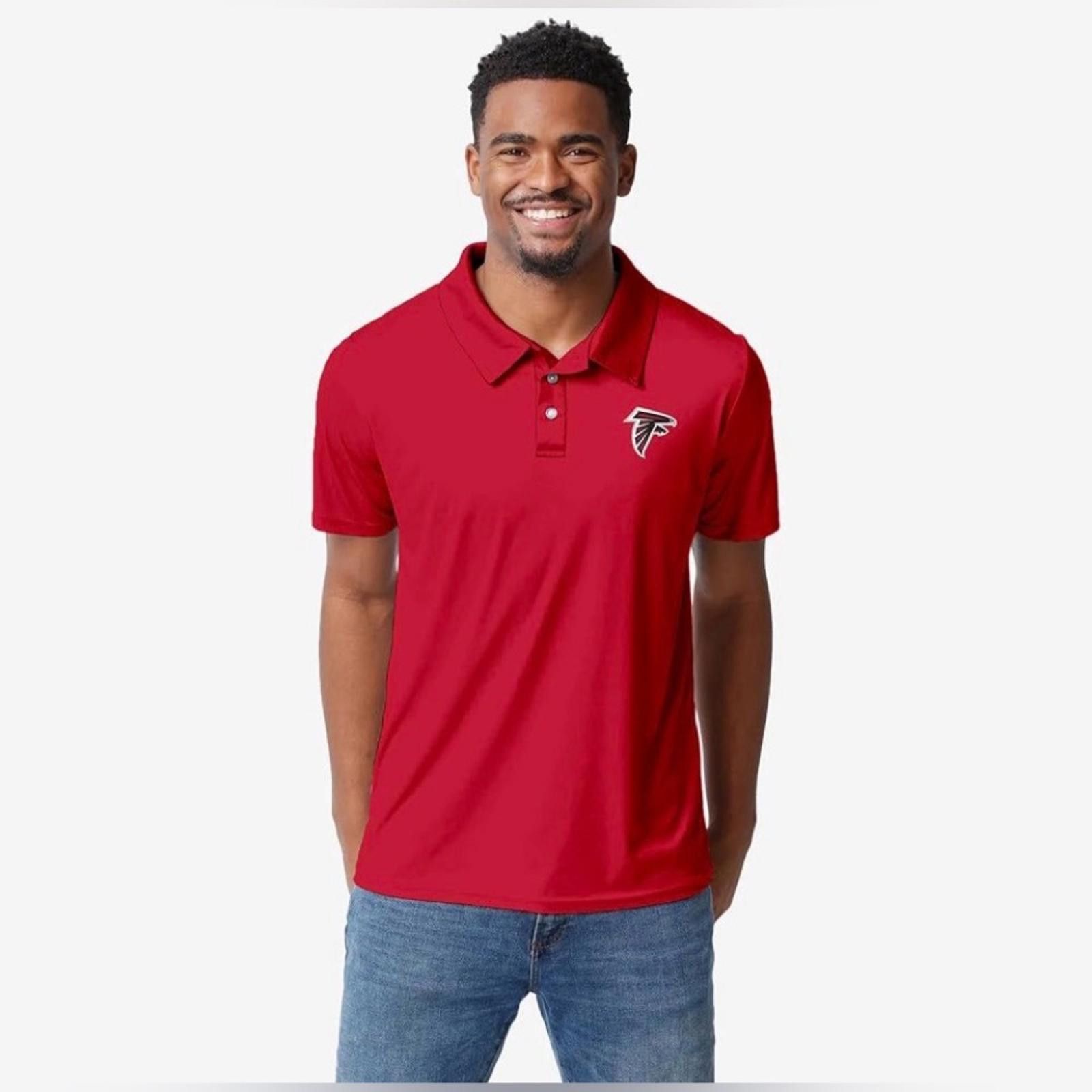 NFL NFL Red Men's Polo with Falcons Logo Size US L / EU 52-54 / 3 - 1 Thumbnail