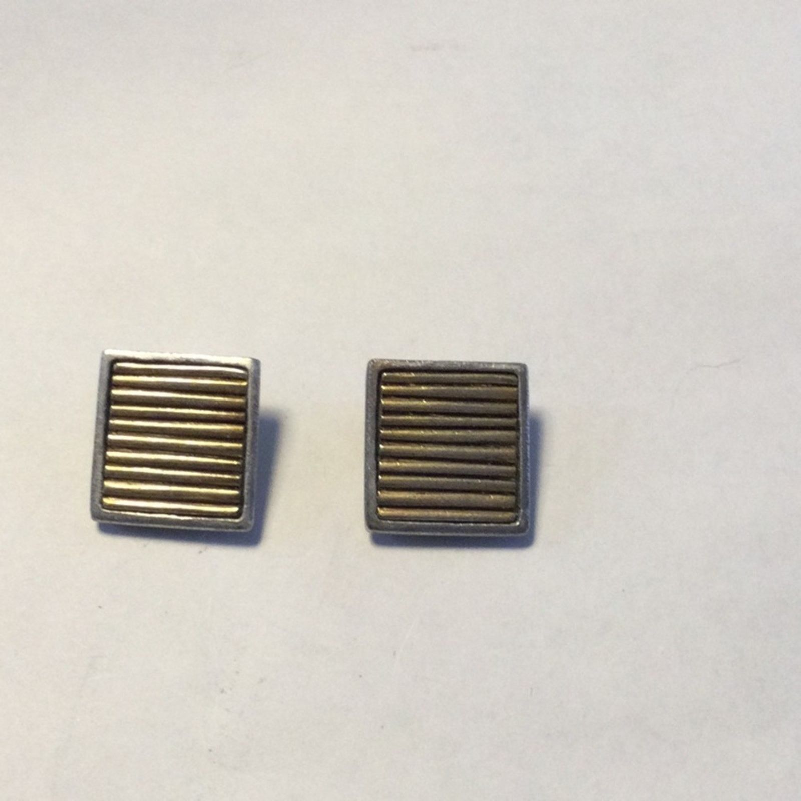 Other Chico's Vintage Gold & Silver Tone Square Clip-On Earrings Size ONE SIZE - 11 Thumbnail