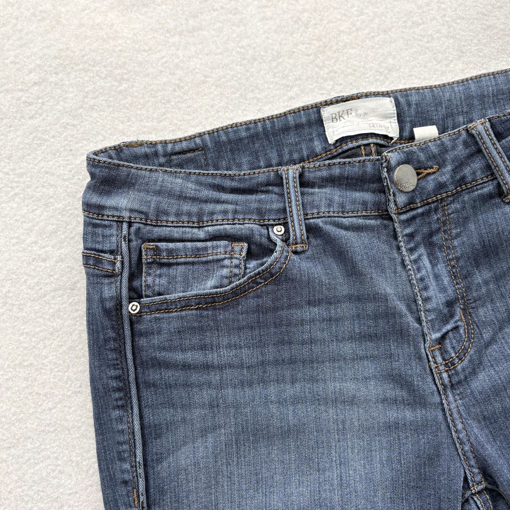 Vintage Buckle BKE Payton Mid Rise Skinny Jeans Womens 27 Blue Stretch Denim Grunge Y2K Size 27" / US 4 / IT 40 - 3 Thumbnail