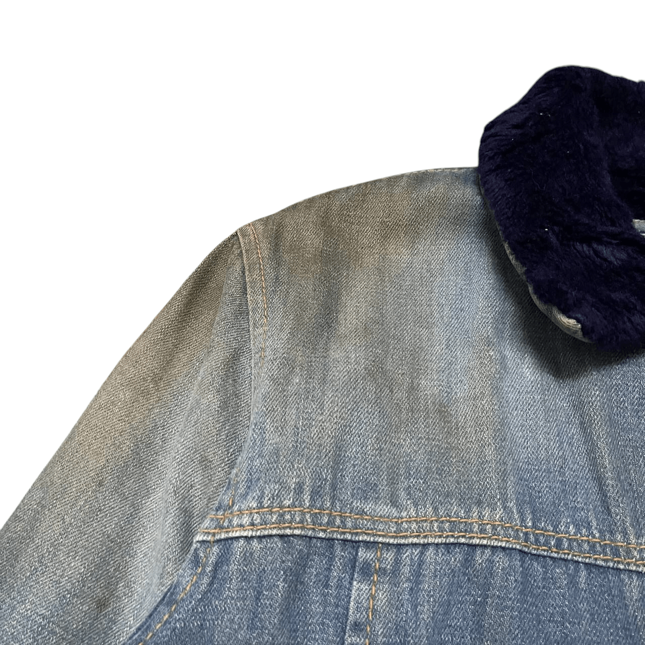 Blue Blue Japan Vintage Blue Blue Japan Shearling Denim Jacket Size US S / EU 44-46 / 1 - 7 Thumbnail