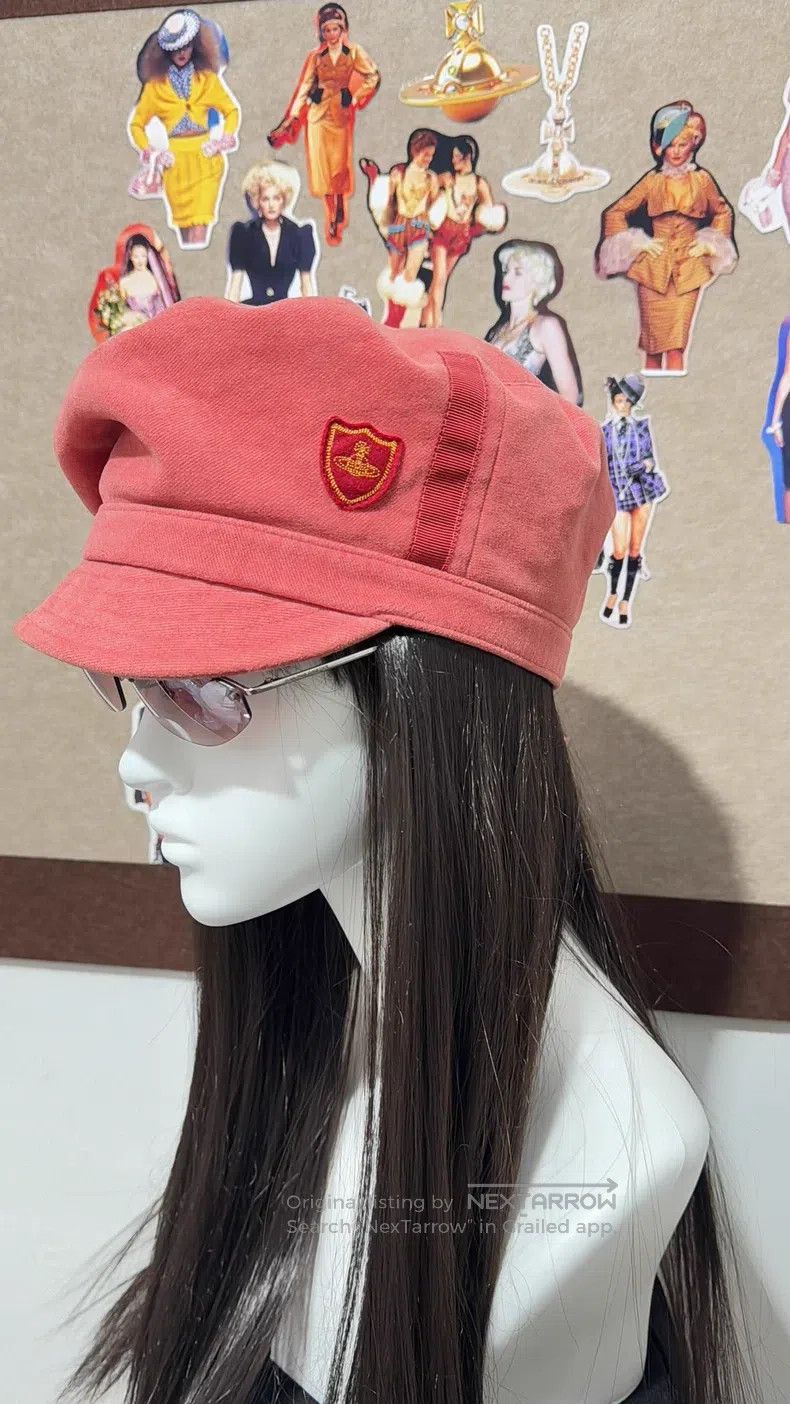 Vivienne Westwood Vivienne Westwood Vintage Pink Velvet Newsboy Hat Size ONE SIZE - 8 Thumbnail