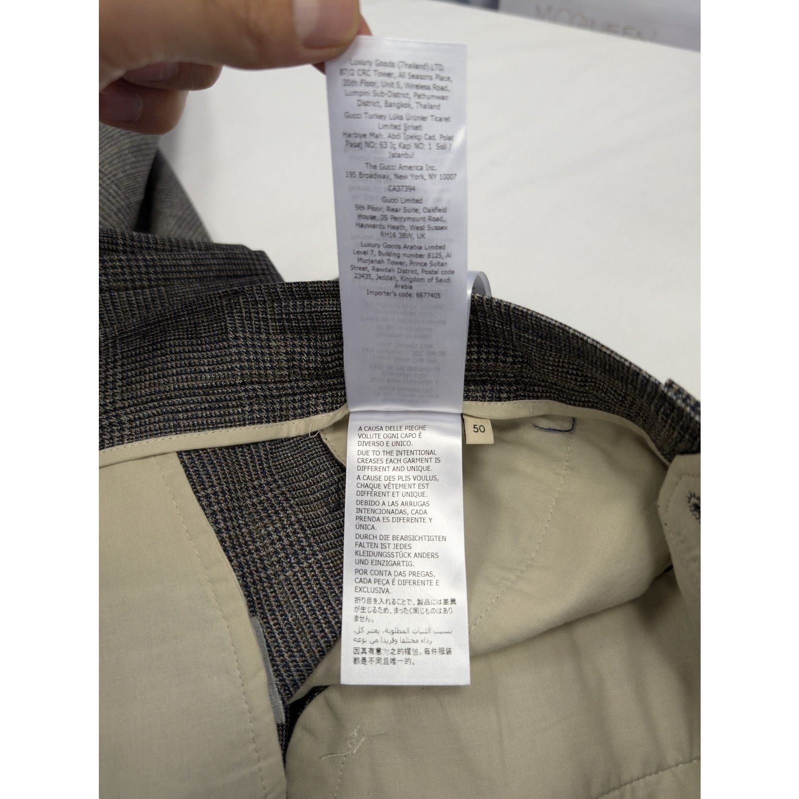 Gucci o1rshd1 Vintage Mouline Galles Pant in Black/Brown Size US 34 / EU 50 - 19 Thumbnail