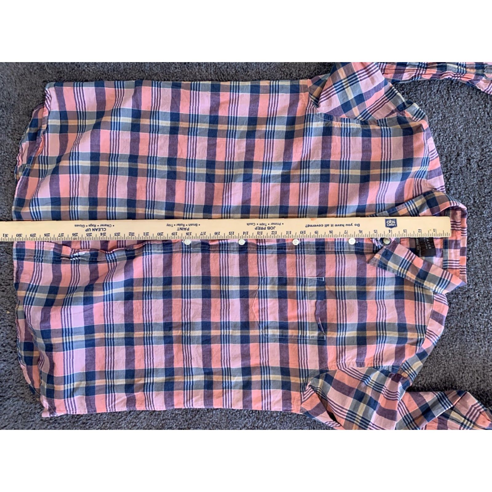 Pinko JACHS New York Men’s Plaid Shirt XL Button-Down Classic Fit Pink Plaid Shirt Button-Up Mens XLarge Cotton Blend Regular Long Sleeve Collared N/A Size US XL / EU 56 / 4 - 5 Thumbnail