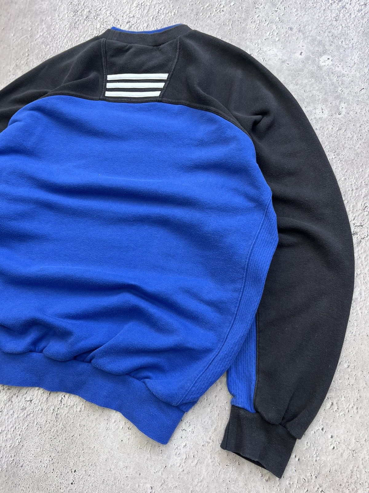 Adidas × Vintage Vintage Adidas Big Logo Streetwear Blue Oversize Sweatshirt Size US M / EU 48-50 / 2 - 11 Thumbnail