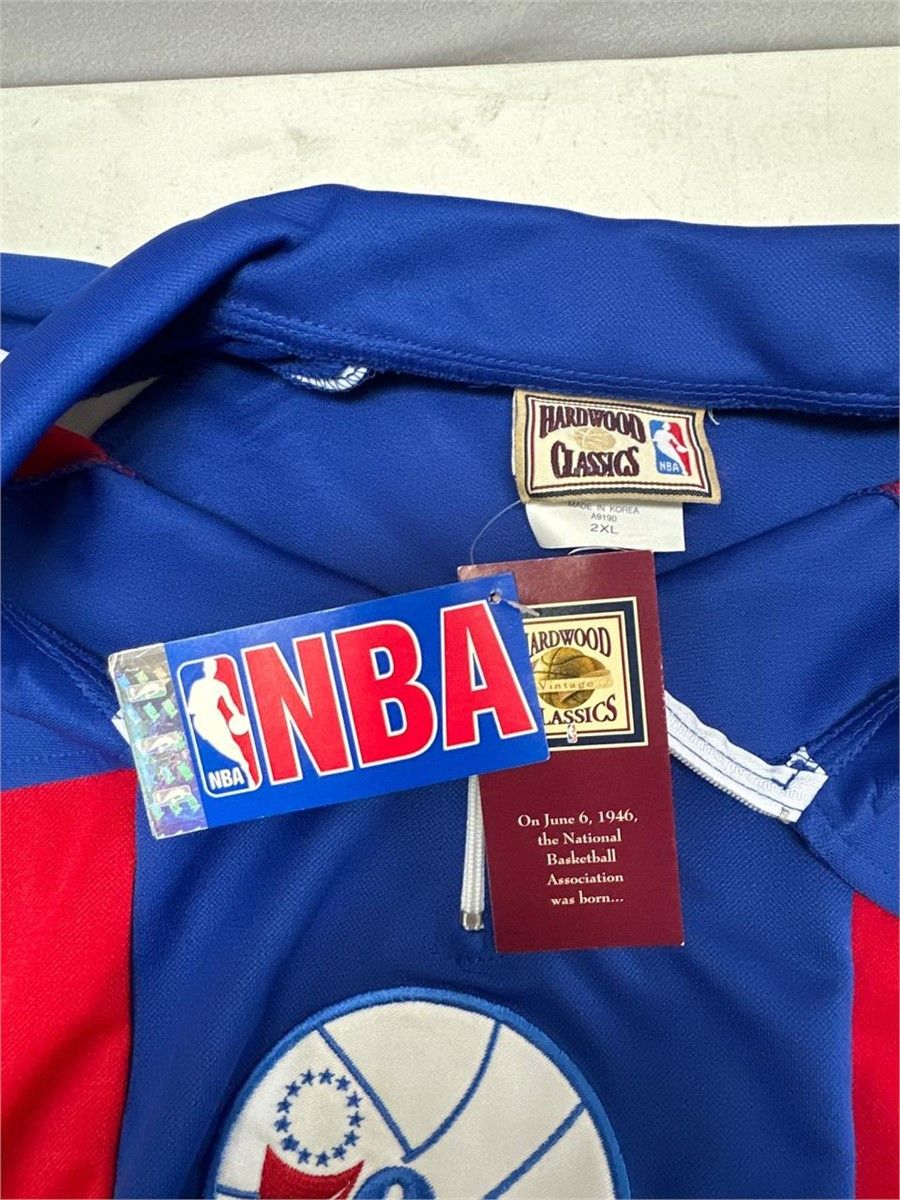 Majestic Majestic Phila. 76er NBA Hardwood 1/4 zip Warm-up Jersey NWT Size US XXL / EU 58 / 5 - 3 Thumbnail
