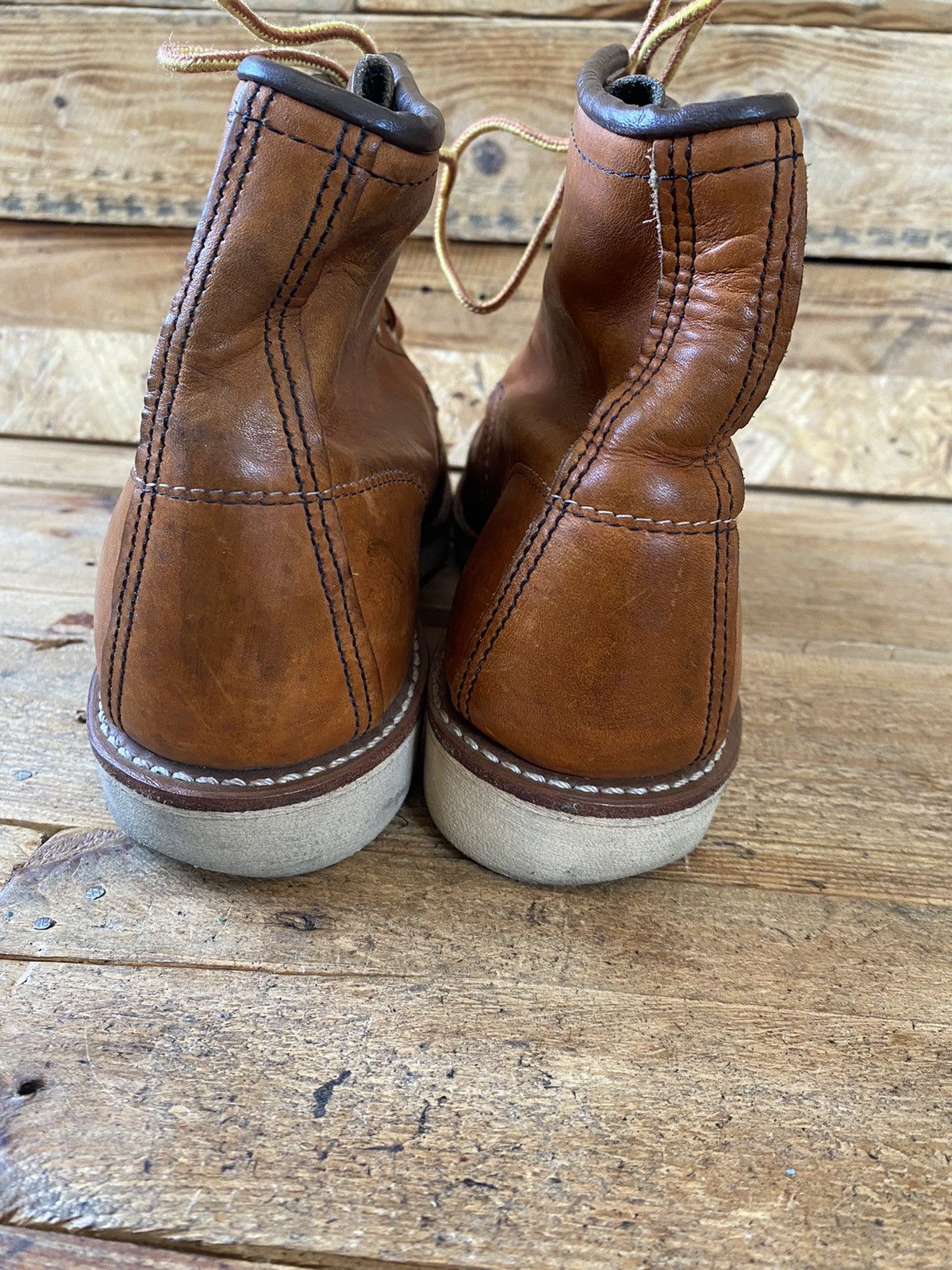 Red Wing Redwing moc-toe brown leather boots uk 6.5 Size US 7.5 / EU 40-41 - 12 Thumbnail