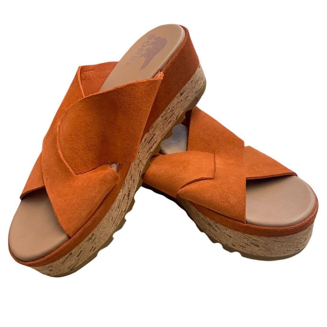 SOREL SOREL Sandal Cameron Flatform Mule Suede Orange SZ 7.5 Size US 7.5 / IT 37.5 - 1 Thumbnail