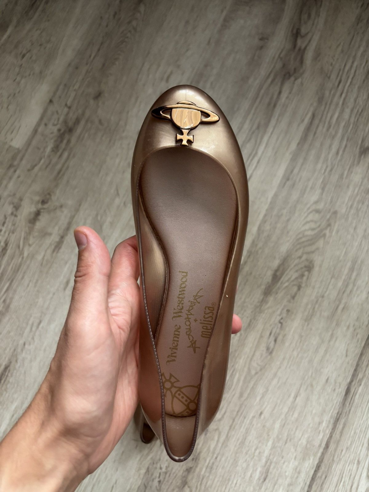 Vivienne Westwood Melissa x Vivienne Westwood Rose Gold Flats Heels US 7 EU 38 Size US 7 / IT 37 - 23 Thumbnail