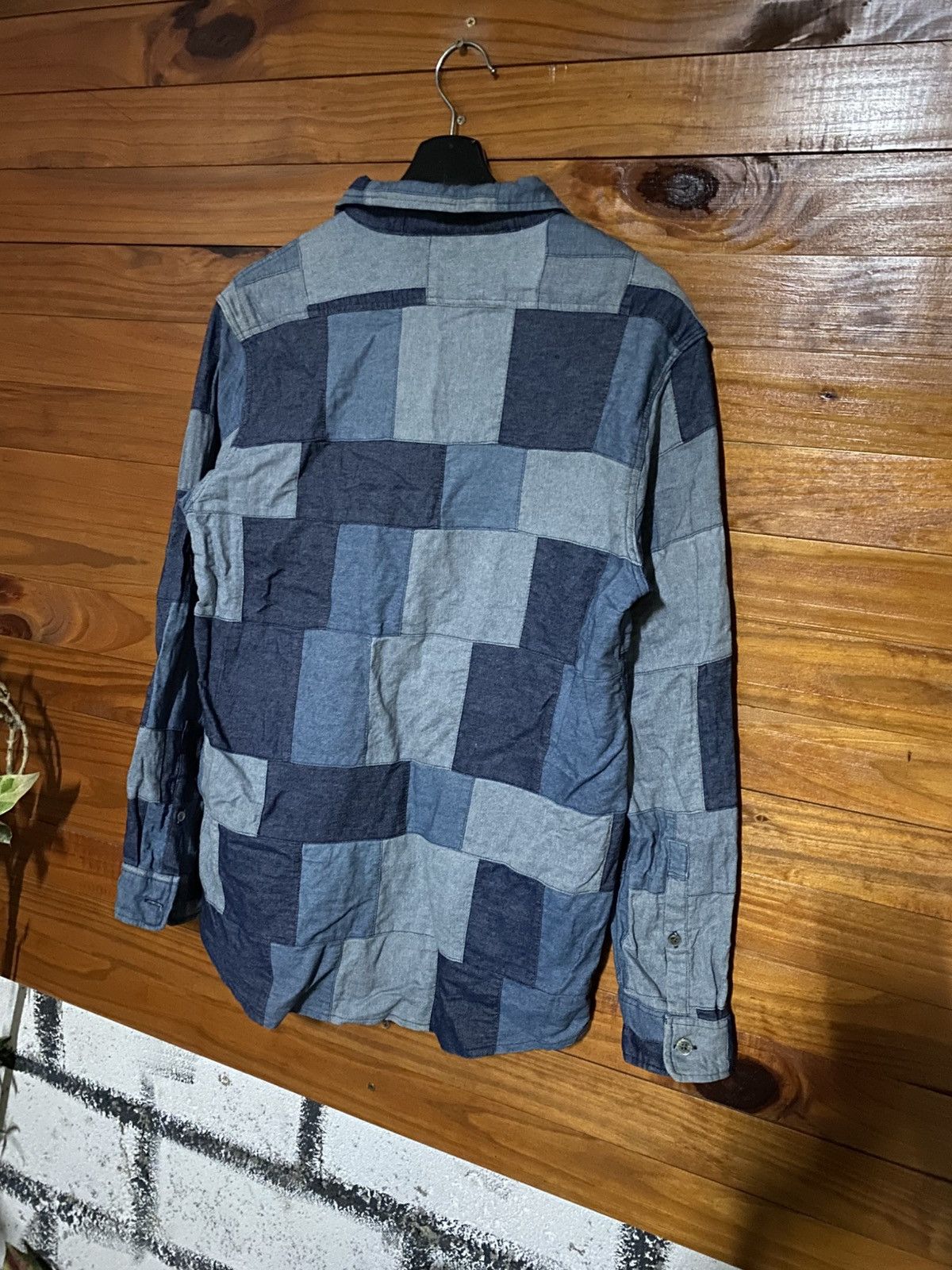 Ben Davis Ben Davis Patchwork Chambray Shirt Indigo Workwear Shirt Size US M / EU 48-50 / 2 - 10 Thumbnail