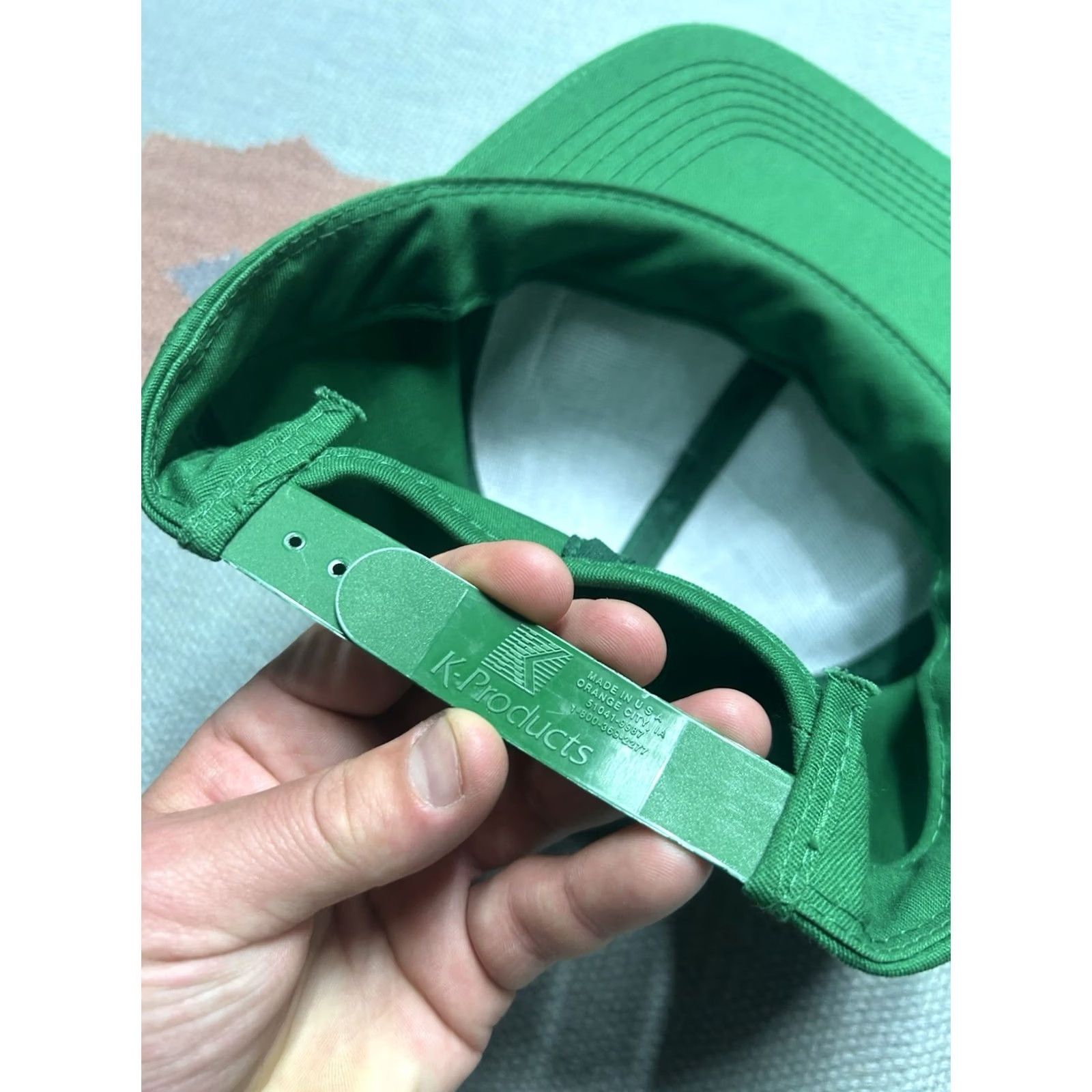 John Deere VINTAGE John Deere Snapback Hat Cap Michigan Patch Made in USA Green Adjustable Men USA Farm Hat Size ONE SIZE - 7 Thumbnail