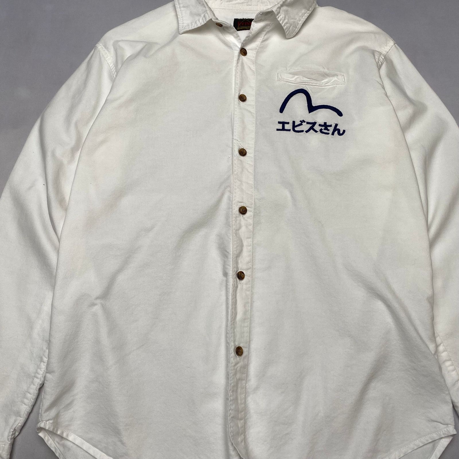 Evisu Evisu Seagull Print Oxford Shirt Button Up Men's XL Size US XL / EU 56 / 4 - 2 Thumbnail