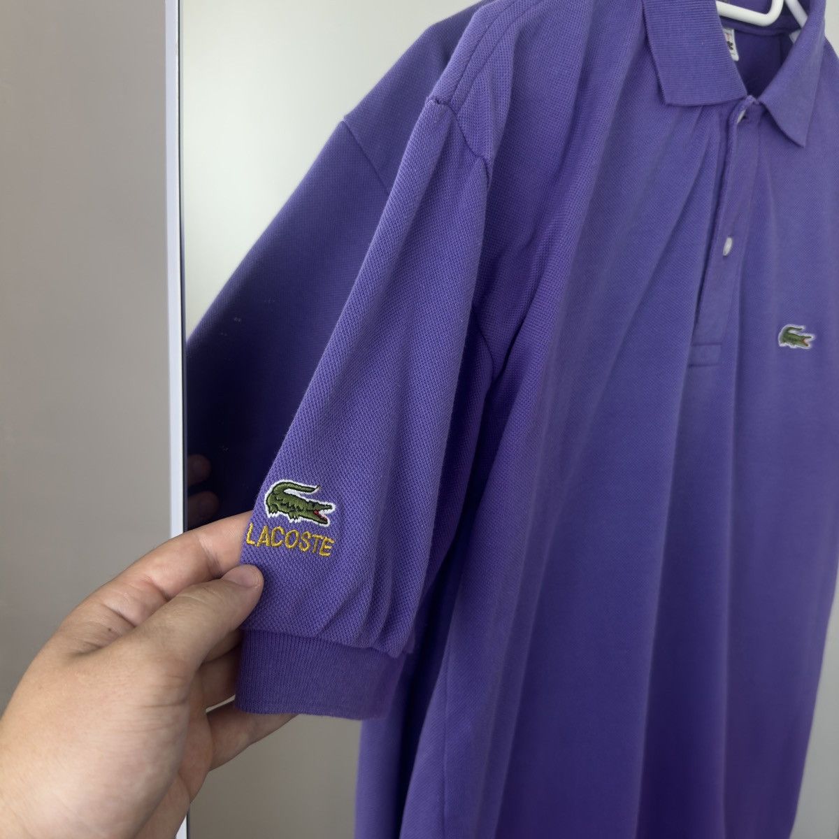 Lacoste Lacoste Chemise Polo Vintage Purple Mini Crocodile Size US XL / EU 56 / 4 - 2 Thumbnail