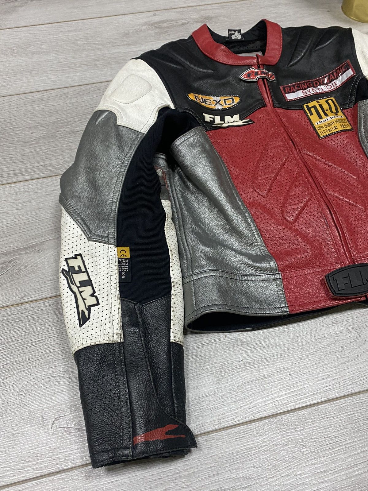 Vintage FLM MOTO with protection leather racing jacket Size US S / EU 44-46 / 1 - 7 Thumbnail