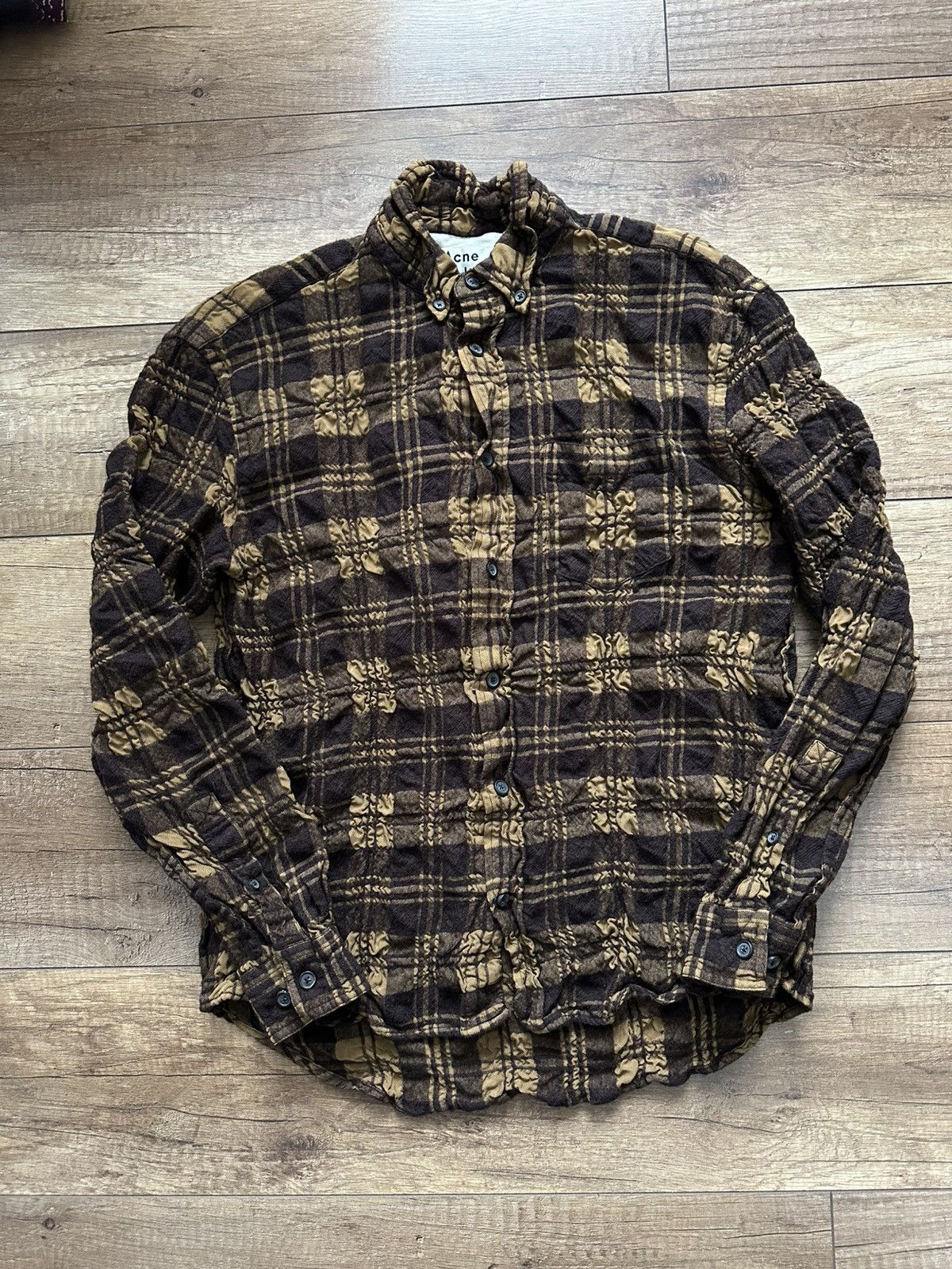 Acne Studios Acne Studios Checked Shirt Button Up Long Sleeve Wool Size US S / EU 44-46 / 1 - 2 Thumbnail