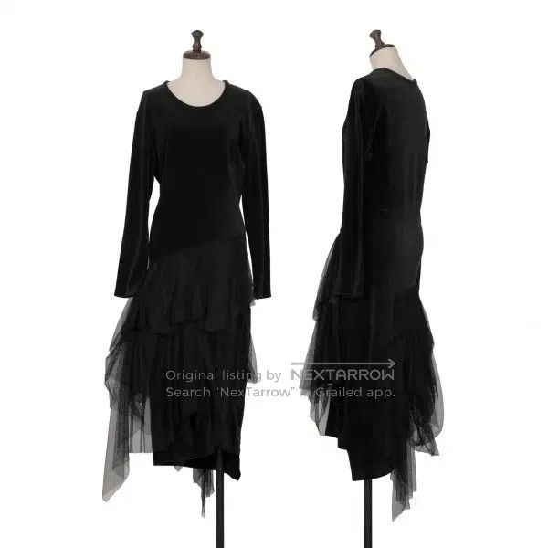 Comme des Garcons Comme Des Garcons Black vintage velvet sheer lace dress Size M / US 6-8 / IT 42-44 - 1 Thumbnail