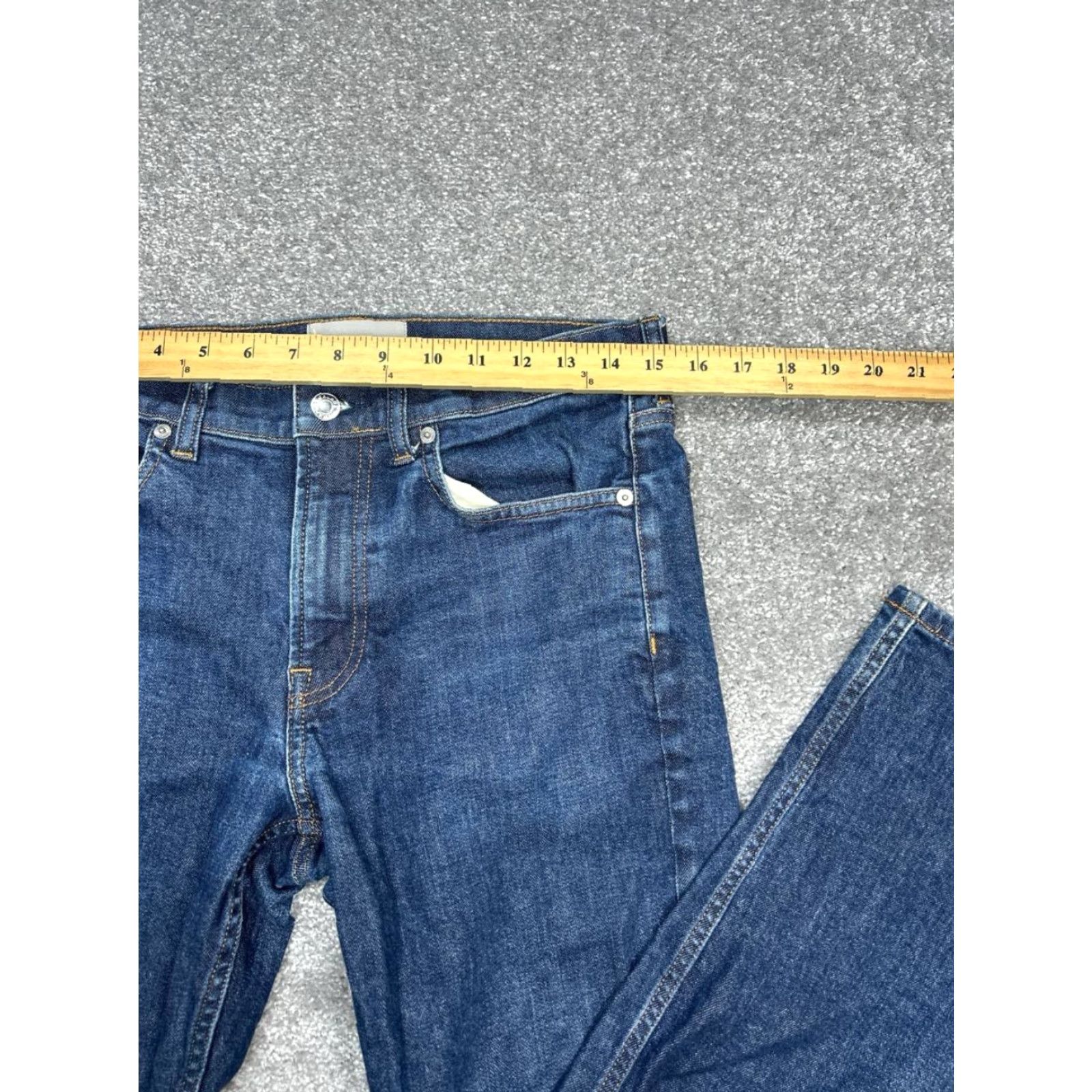 Everlane Everlane Jeans Mens 31 Blue Denim Cotton Stretch Low Rise Straight Leg 31x28 Vintage No Size US 31 - 3 Thumbnail