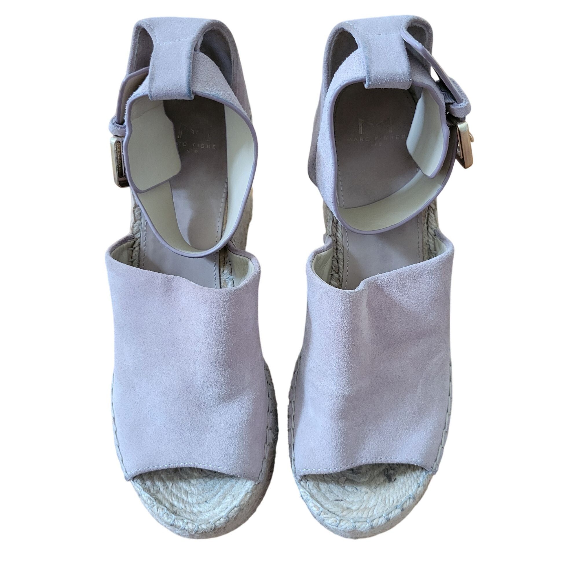 Marc Fisher Marc Fisher 9.5 Suede Leather Espadrille Platform Wedge Sand Size US 9.5 / IT 39.5 - 11 Thumbnail
