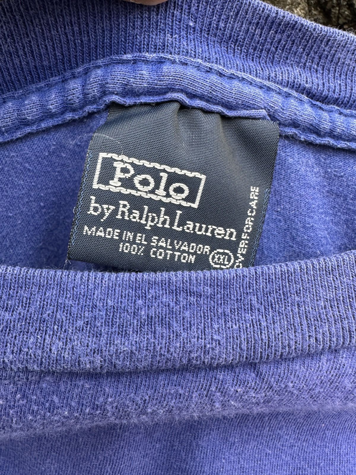 Designer × Polo Ralph Lauren × Vintage Vintage Polo Ralph Lauren Single Stitch Blue T Shirt Size US XXL / EU 58 / 5 - 5 Thumbnail