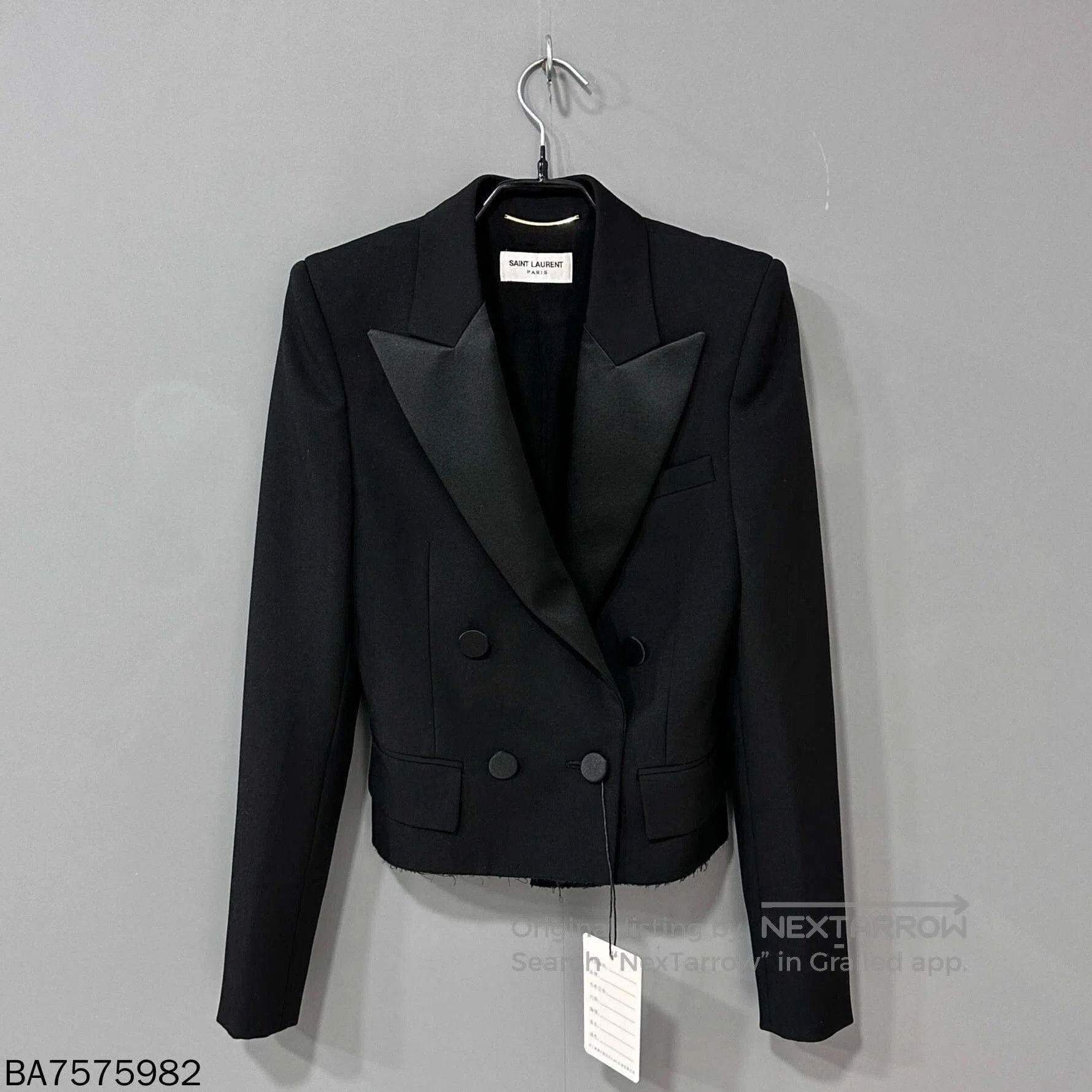 Saint Laurent Paris Black Saint Laurent Double-Breasted Blazer. Size XS / US 0-2 / IT 36-38 - 1 Thumbnail